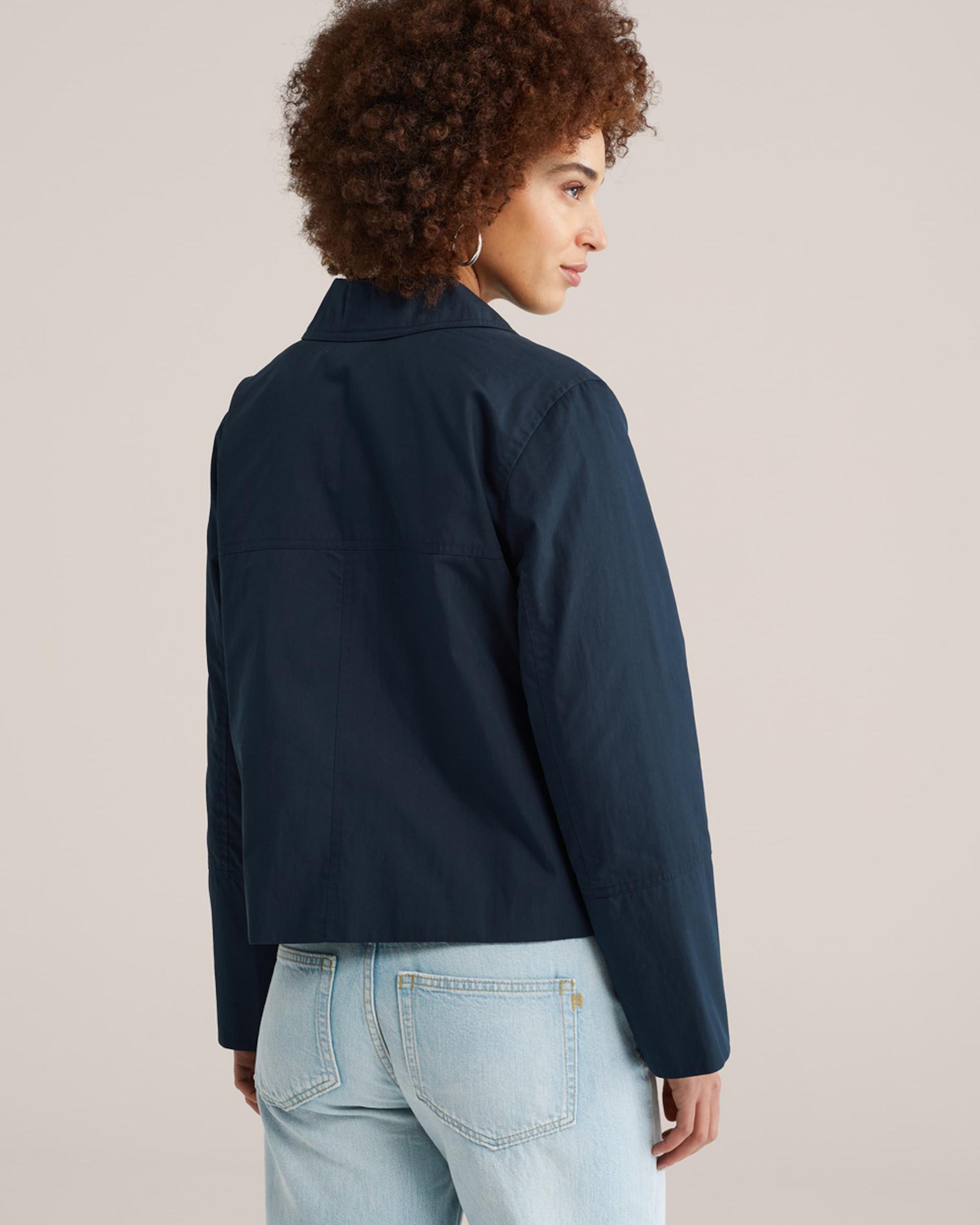 WE Fashion Prehoden plašč mornarska