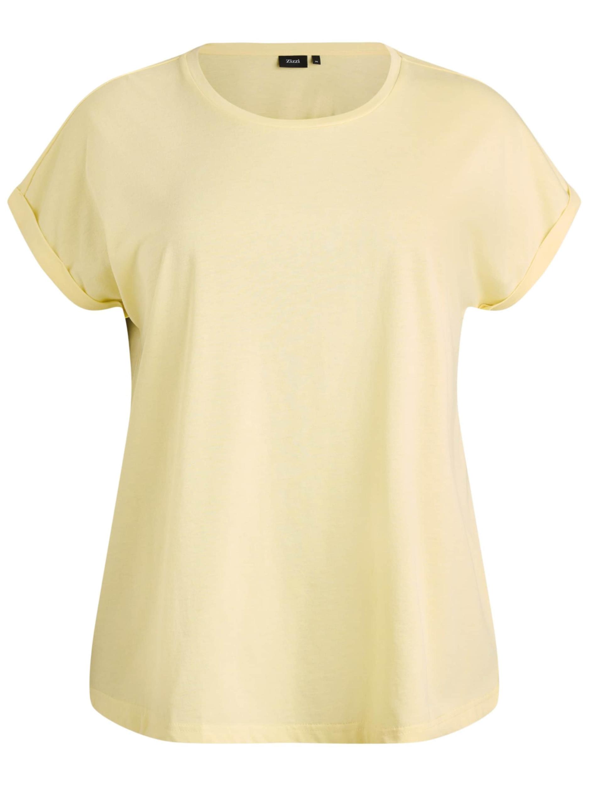 Zizzi Majica 'MKATJA' pastelno rumena