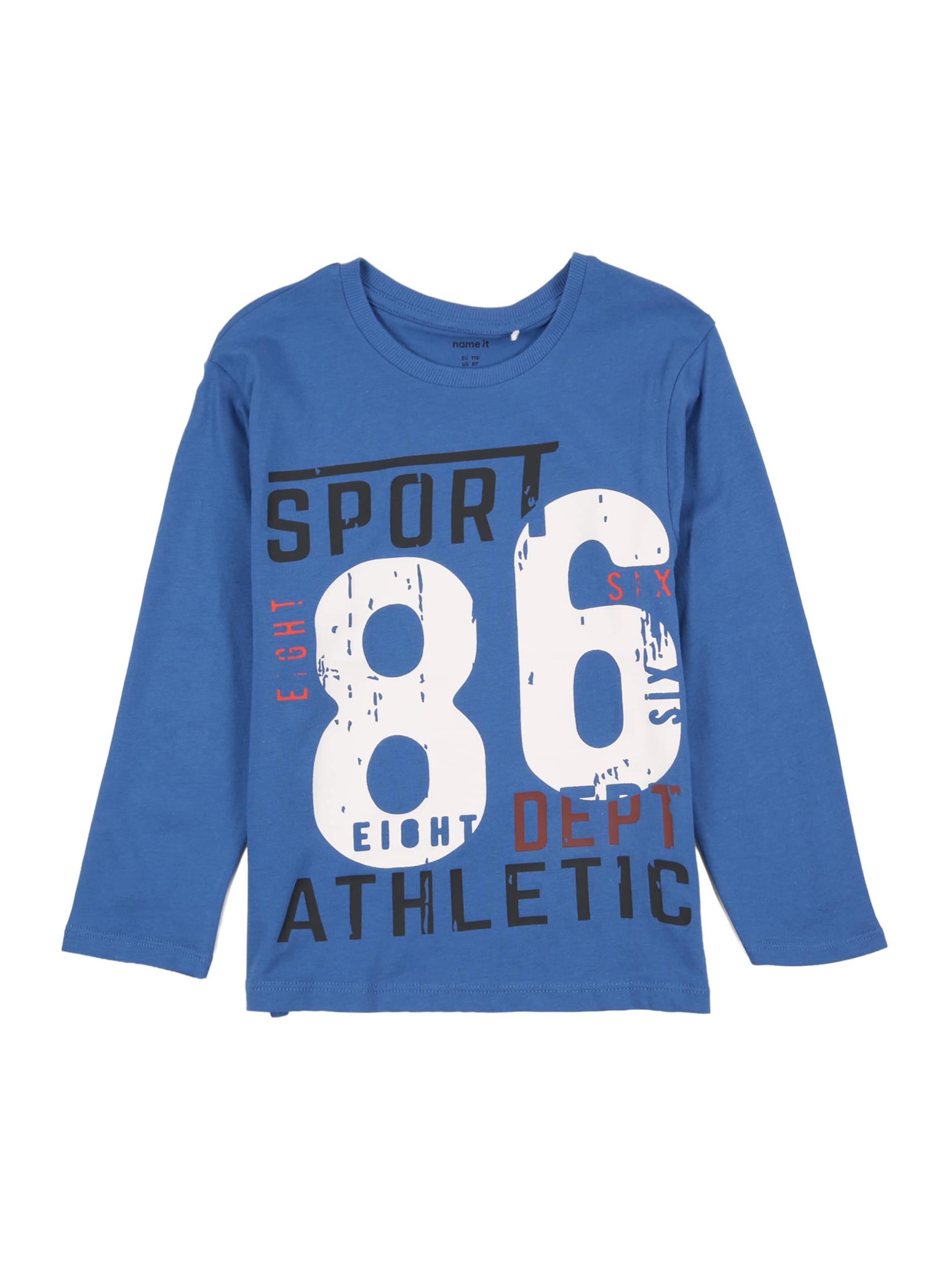 NAME IT Majica 'NMMTINUS' modra / rjava / črna / bela