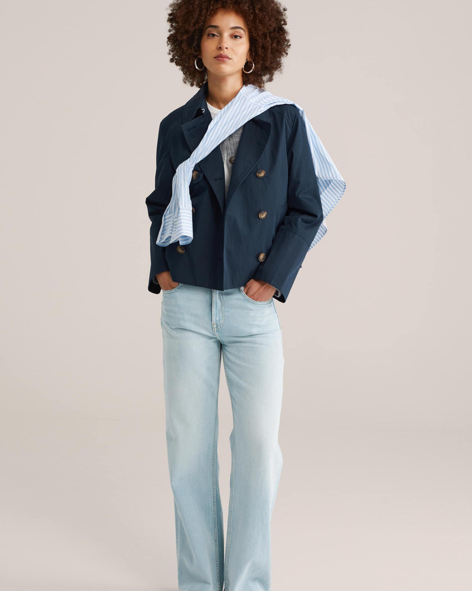 WE Fashion Prehoden plašč mornarska