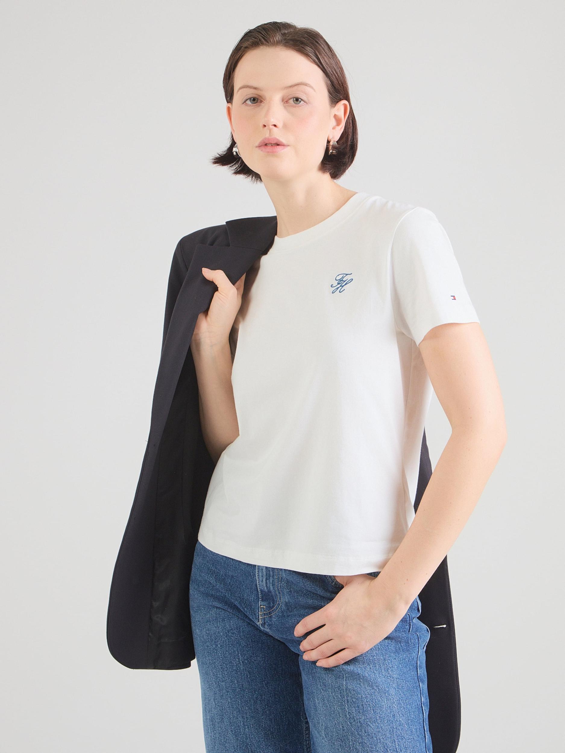 TOMMY HILFIGER Majica modra / bela