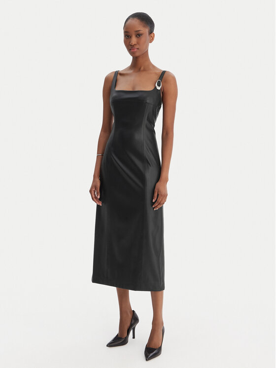 Obleka iz umetnega usnja HUGO