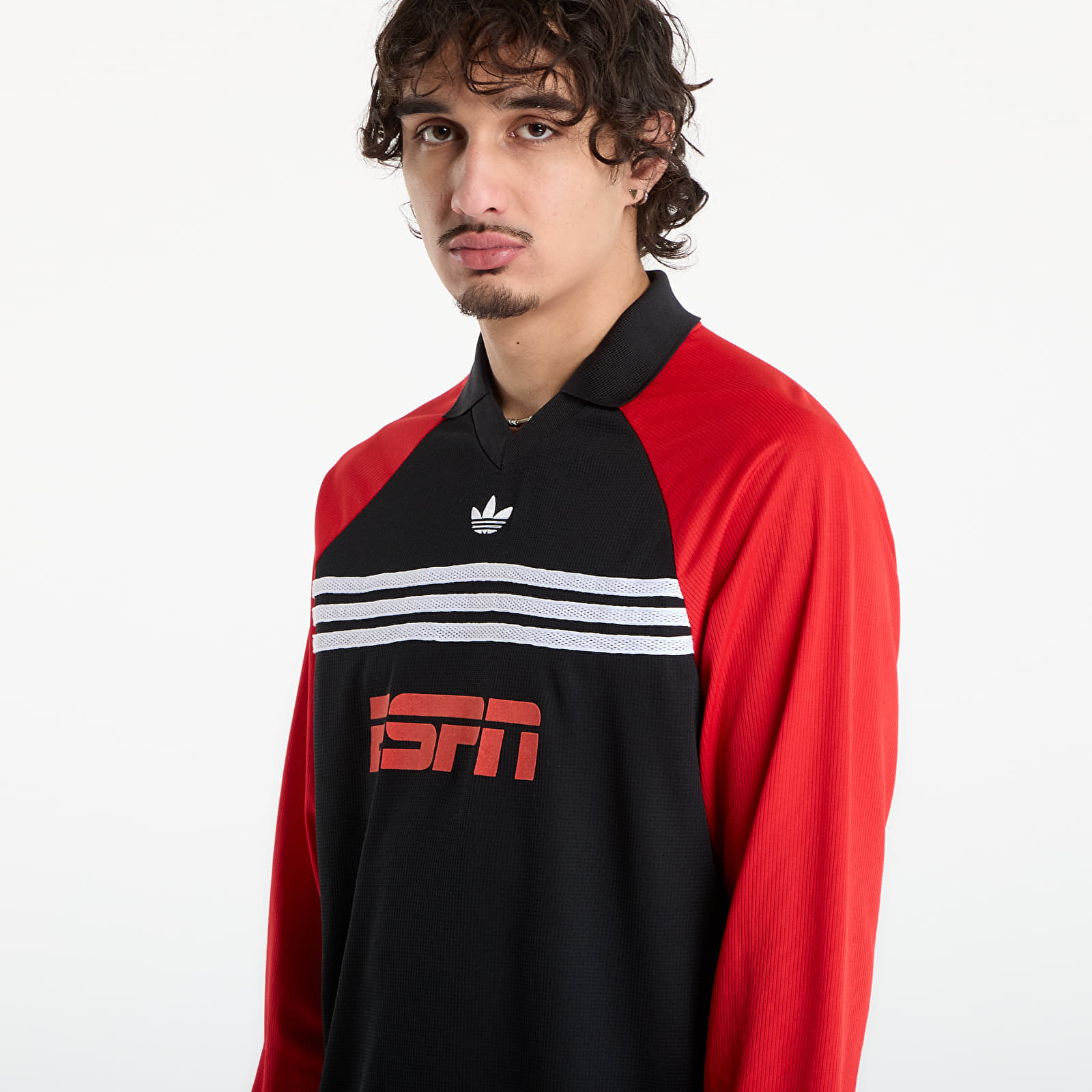 adidas Originals Majice adidas Chest Str Ls T Black/ Better Scarlet M