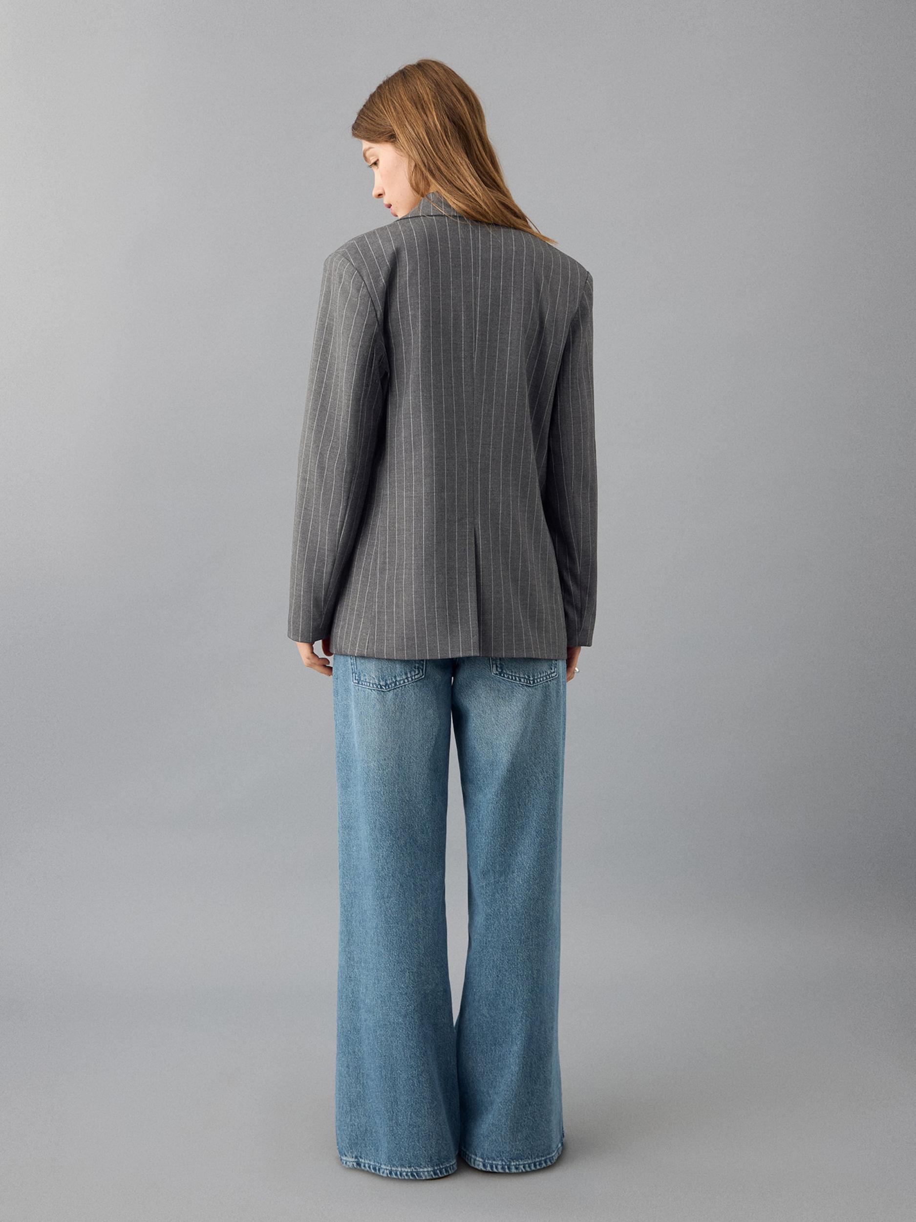 MANGO TEEN Blazer 'Rosep' bež / temno siva