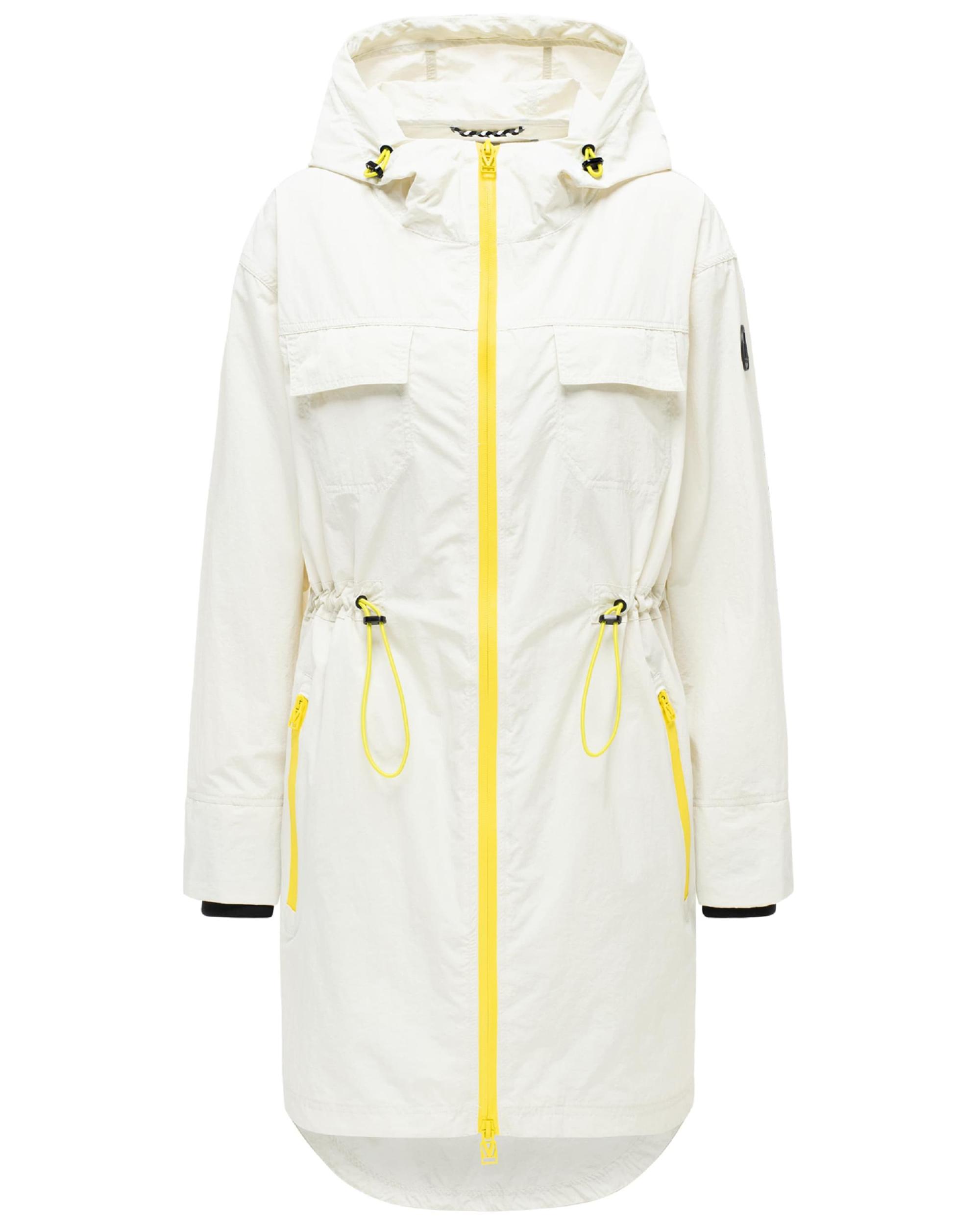 MARIKOO Prehodna jakna 'Trüffelbonbon 16' neonsko rumena / off-bela