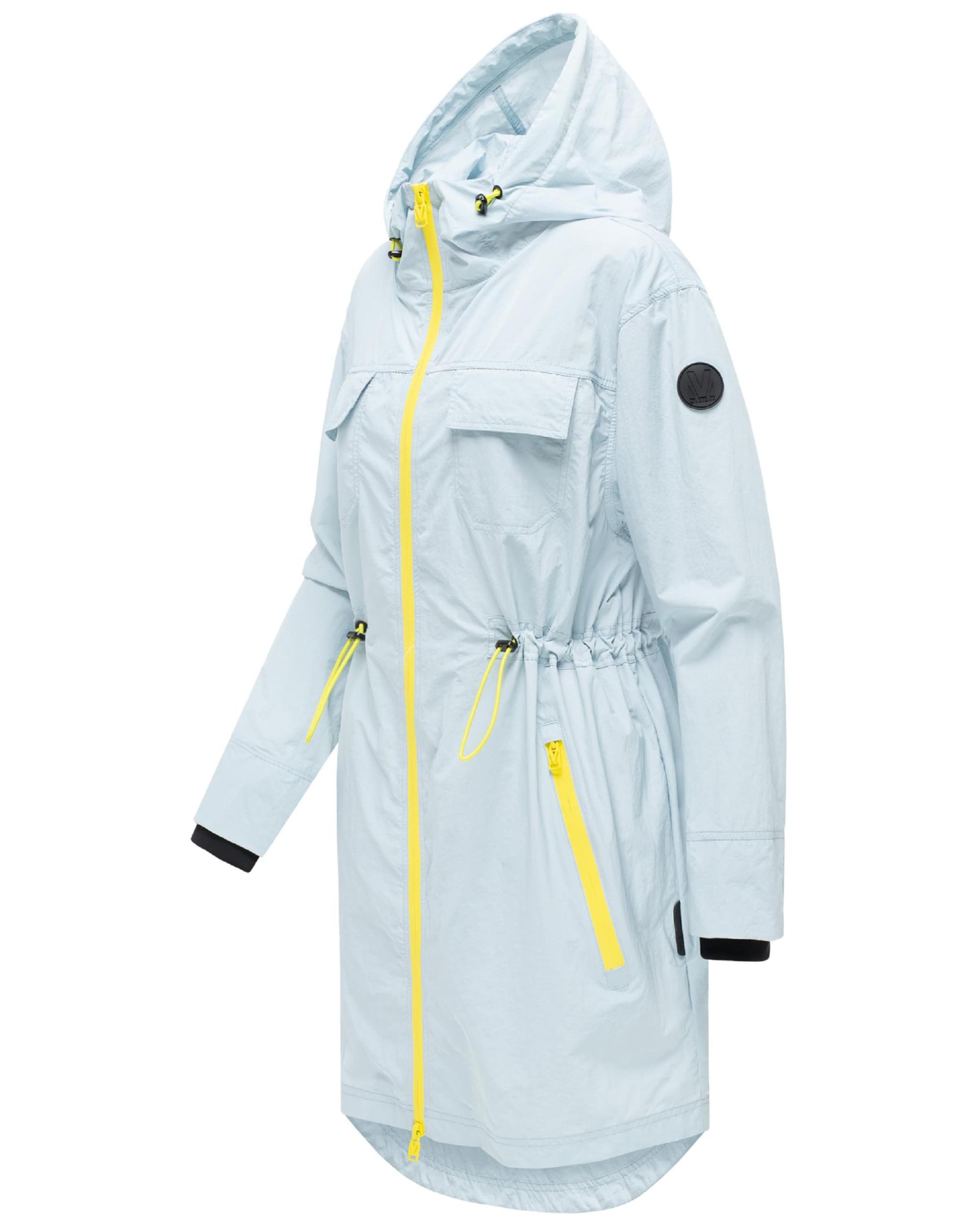 MARIKOO Prehodna jakna 'Trüffelbonbon 16' pastelno modra / temno rumena