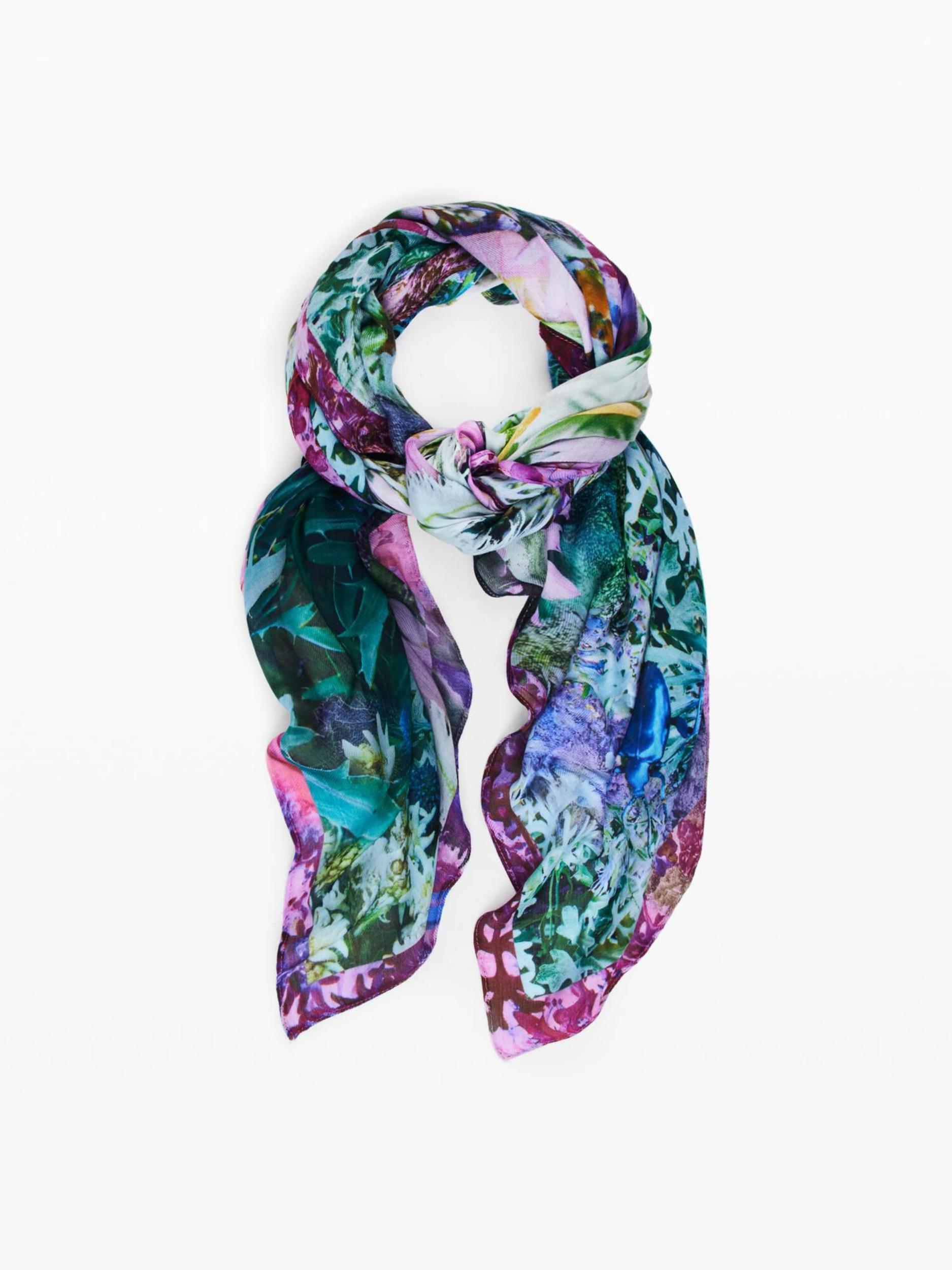 Desigual Šal modra / svetlo modra / zelena / majnica