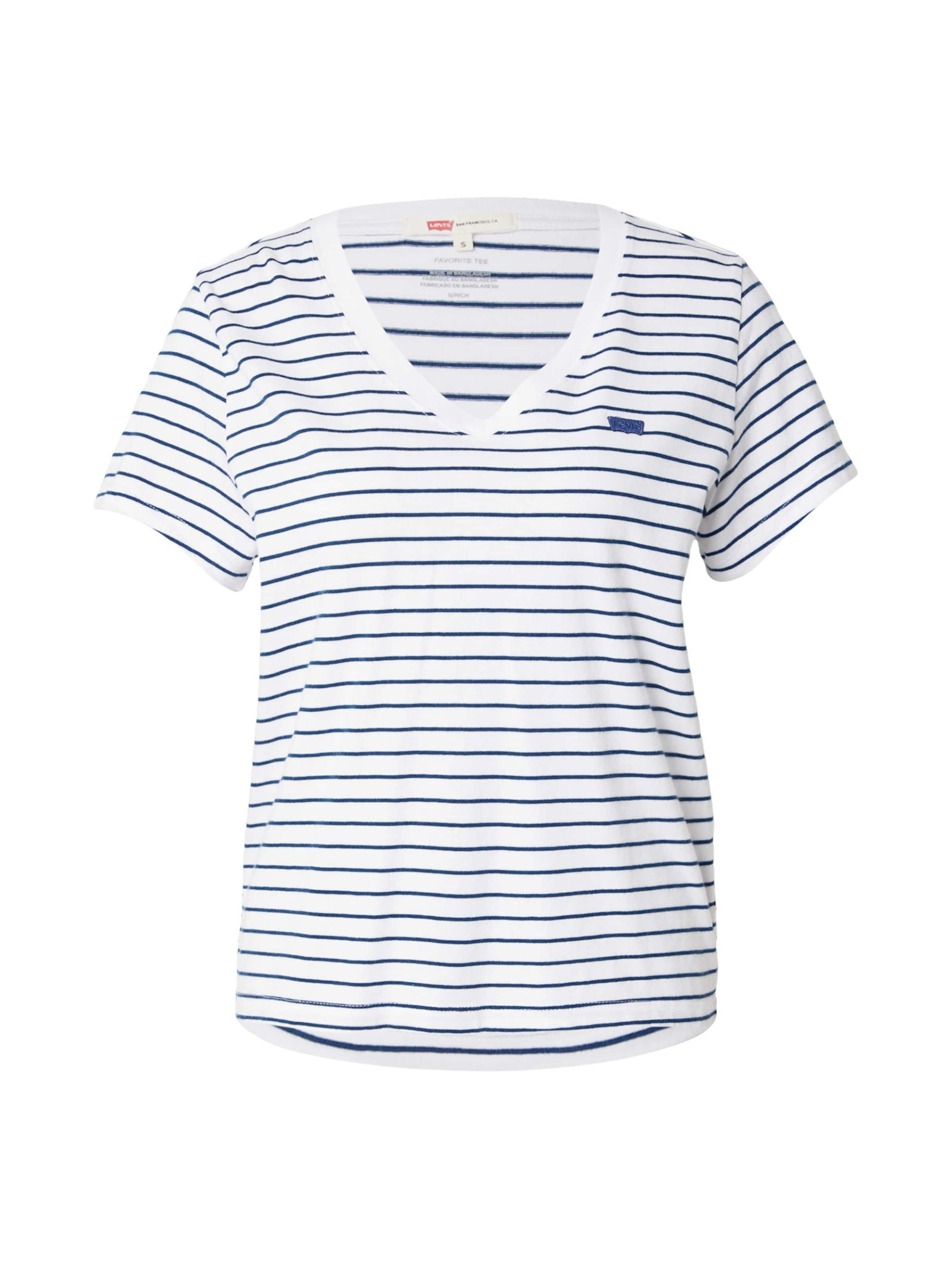 LEVI'S  Majica 'Favorite Cotton V-Neck Tee' mornarska / bela