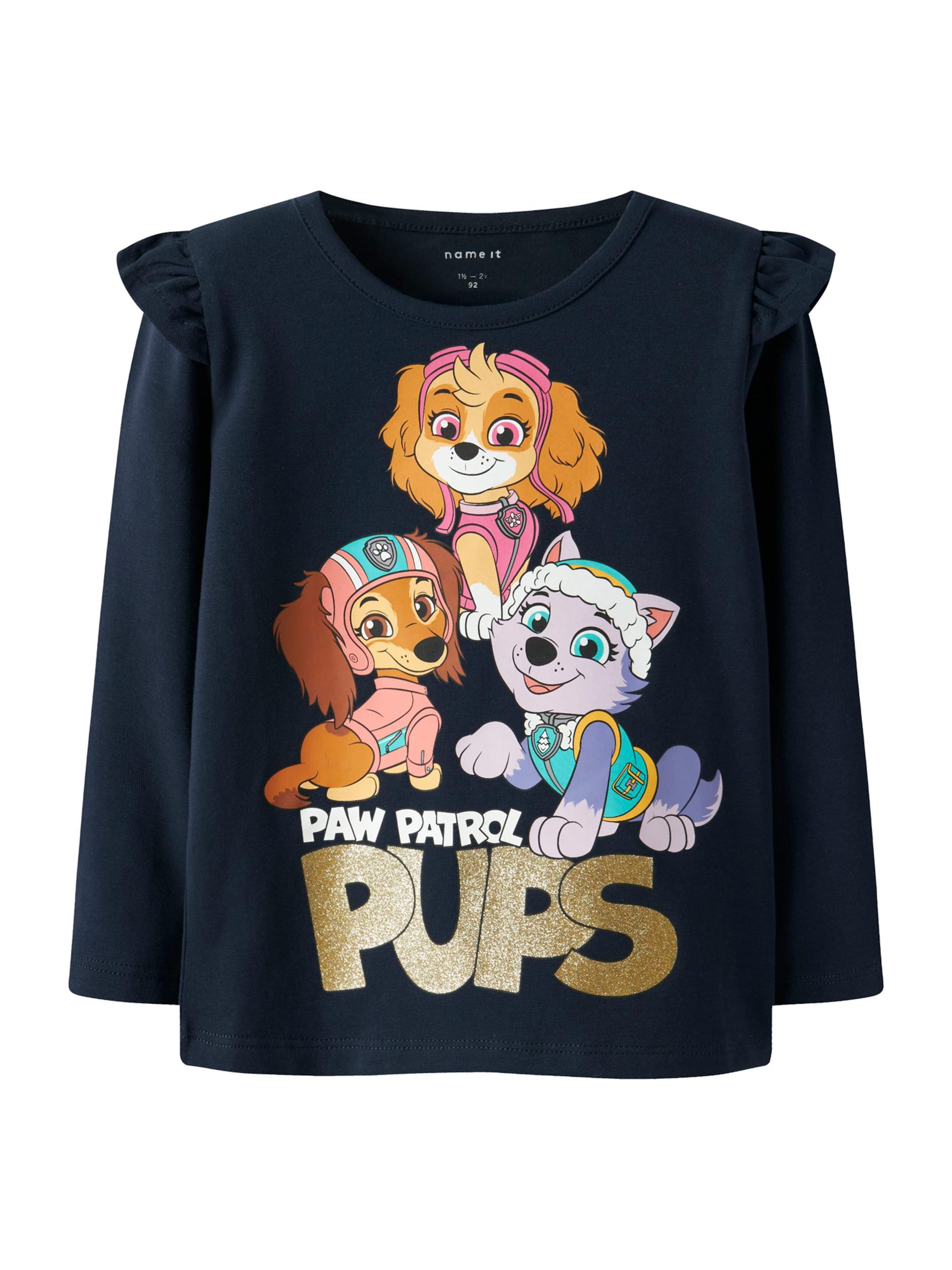 NAME IT Majica 'NMFJABA PAW' mornarska / azur / sepija / zlata