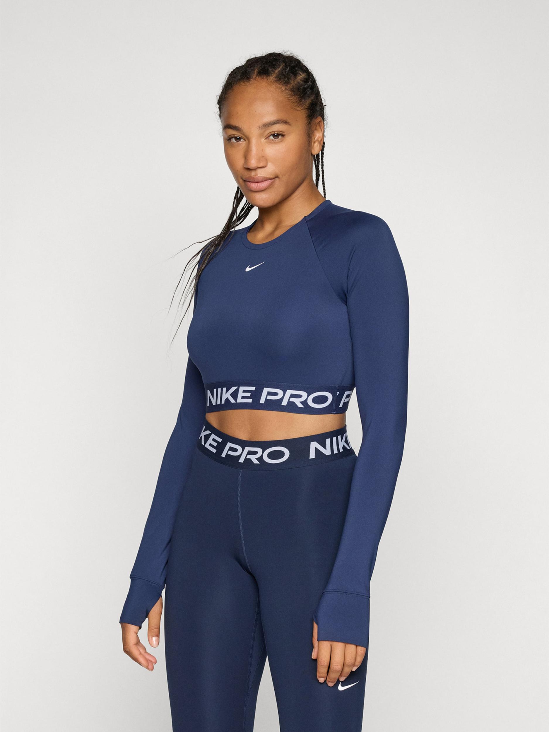 NIKE Funkcionalna majica 'Pro' mornarska / bela