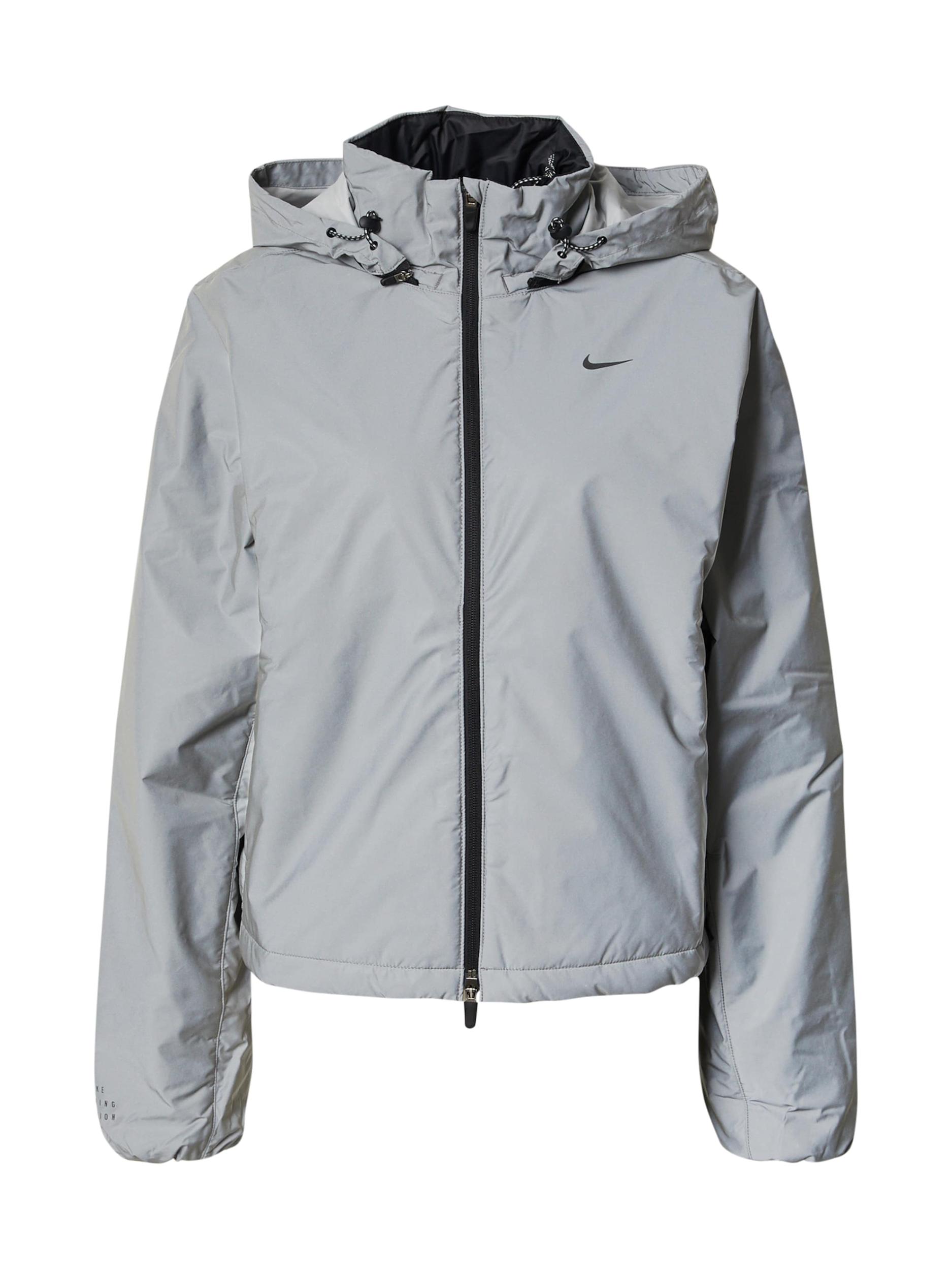 Nike Sportswear Prehodna jakna 'DVN' srebrno-siva / črna