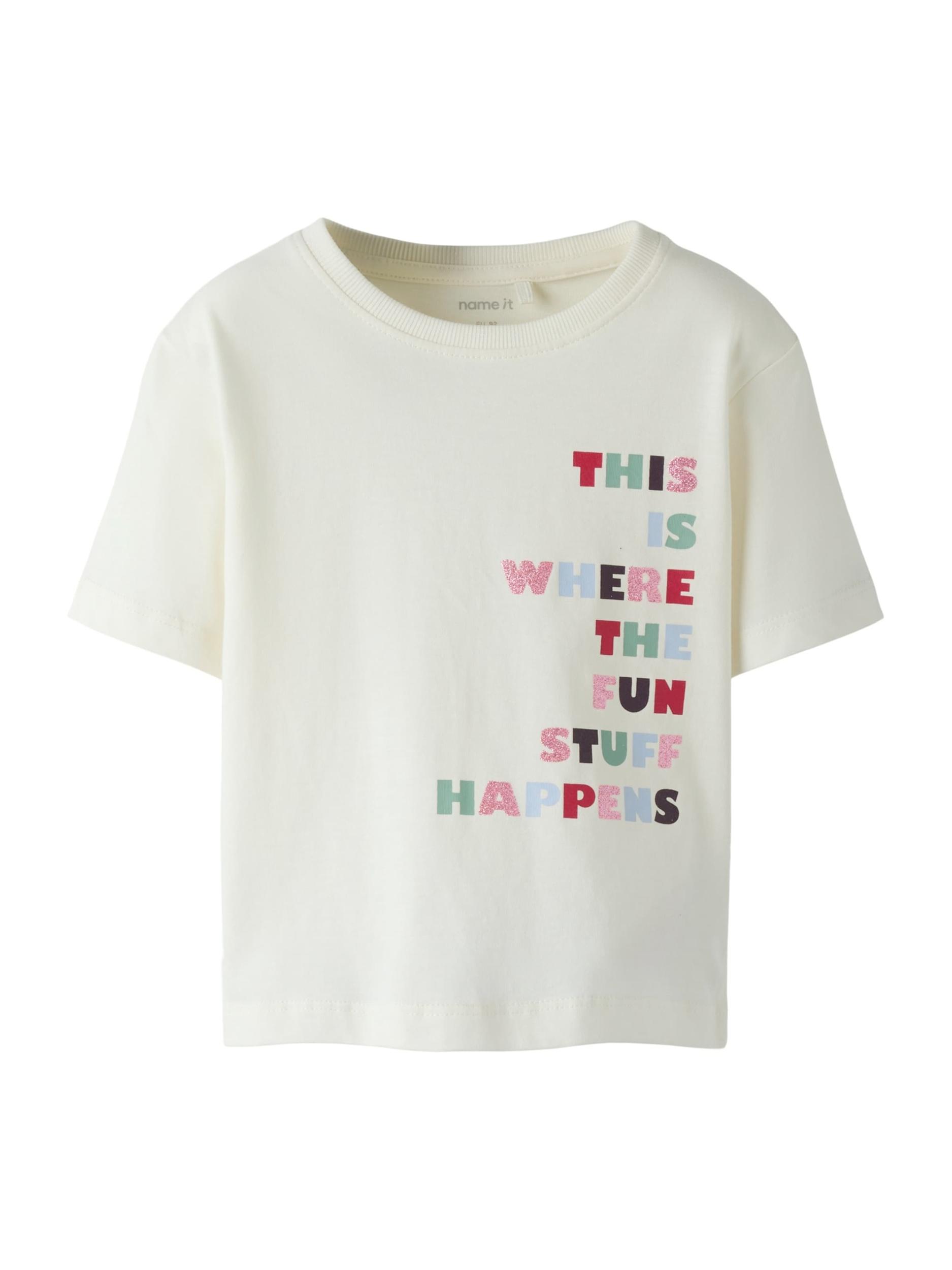 NAME IT Majica kremna / svetlo modra / rdeča / črna