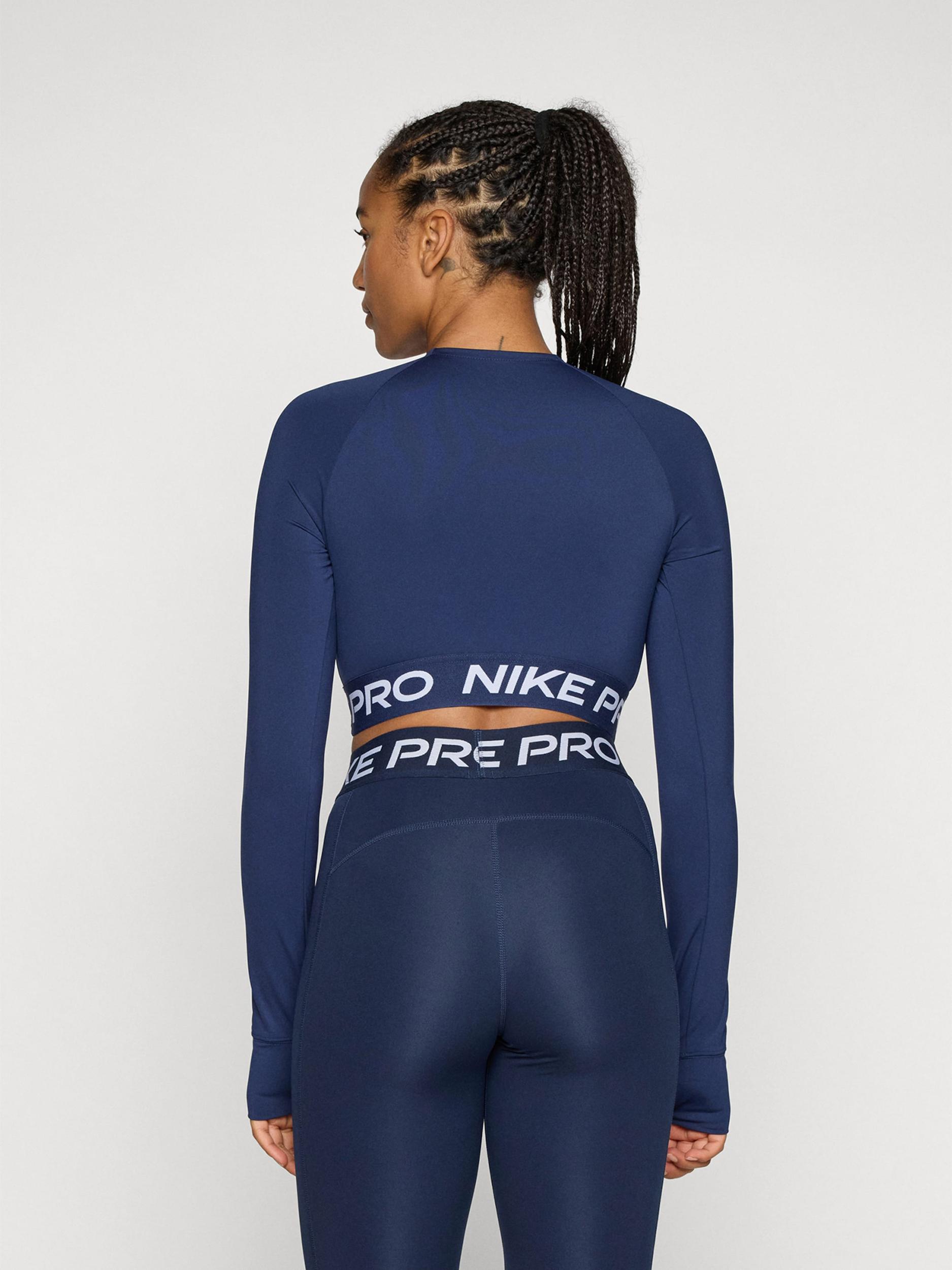 NIKE Funkcionalna majica 'Pro' mornarska / bela