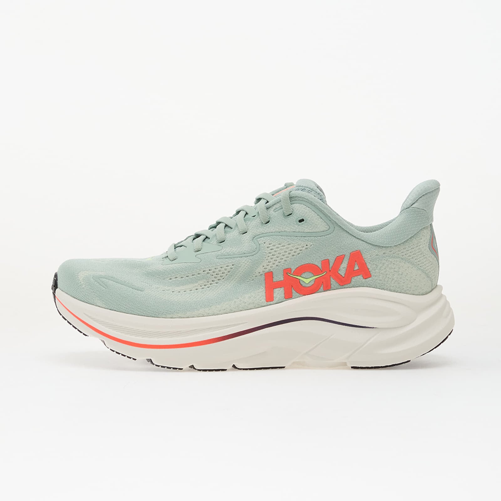 Hoka M Clifton 10 Sage/ Neon Flame