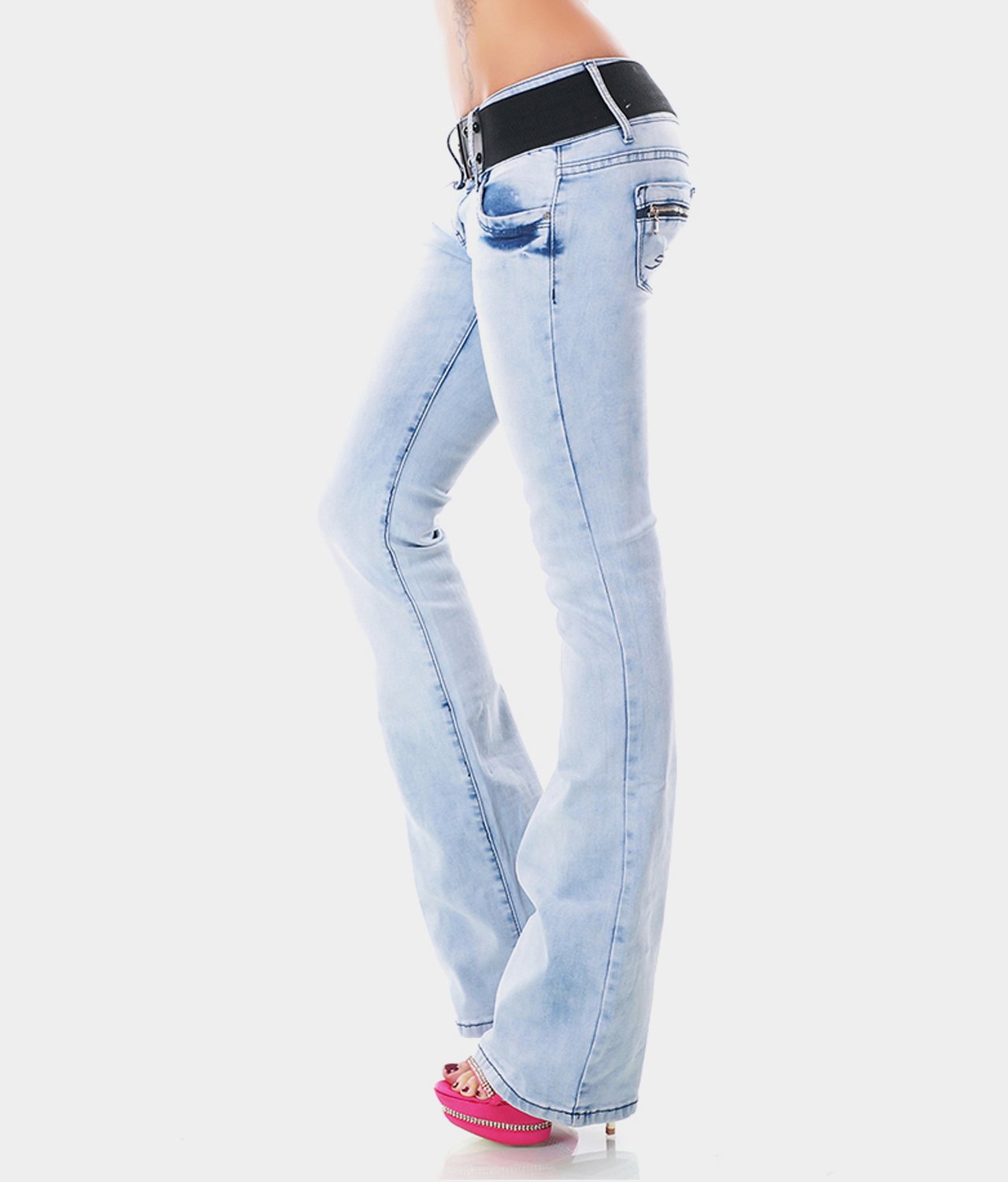 Superfashion Bootcut kavbojke z nizkim pasom WT372