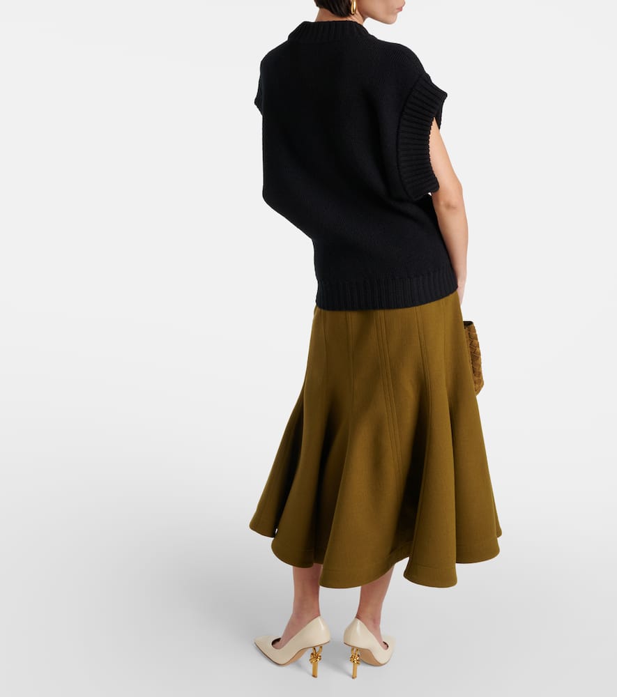 Bottega Veneta Ribbed-knit wool top