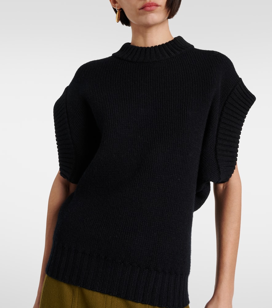 Bottega Veneta Ribbed-knit wool top