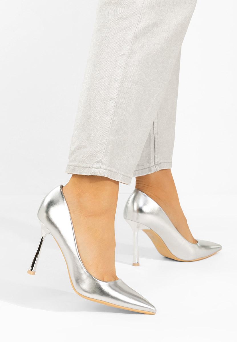 Zapatos Salonarji špičaki Isabele srebrne