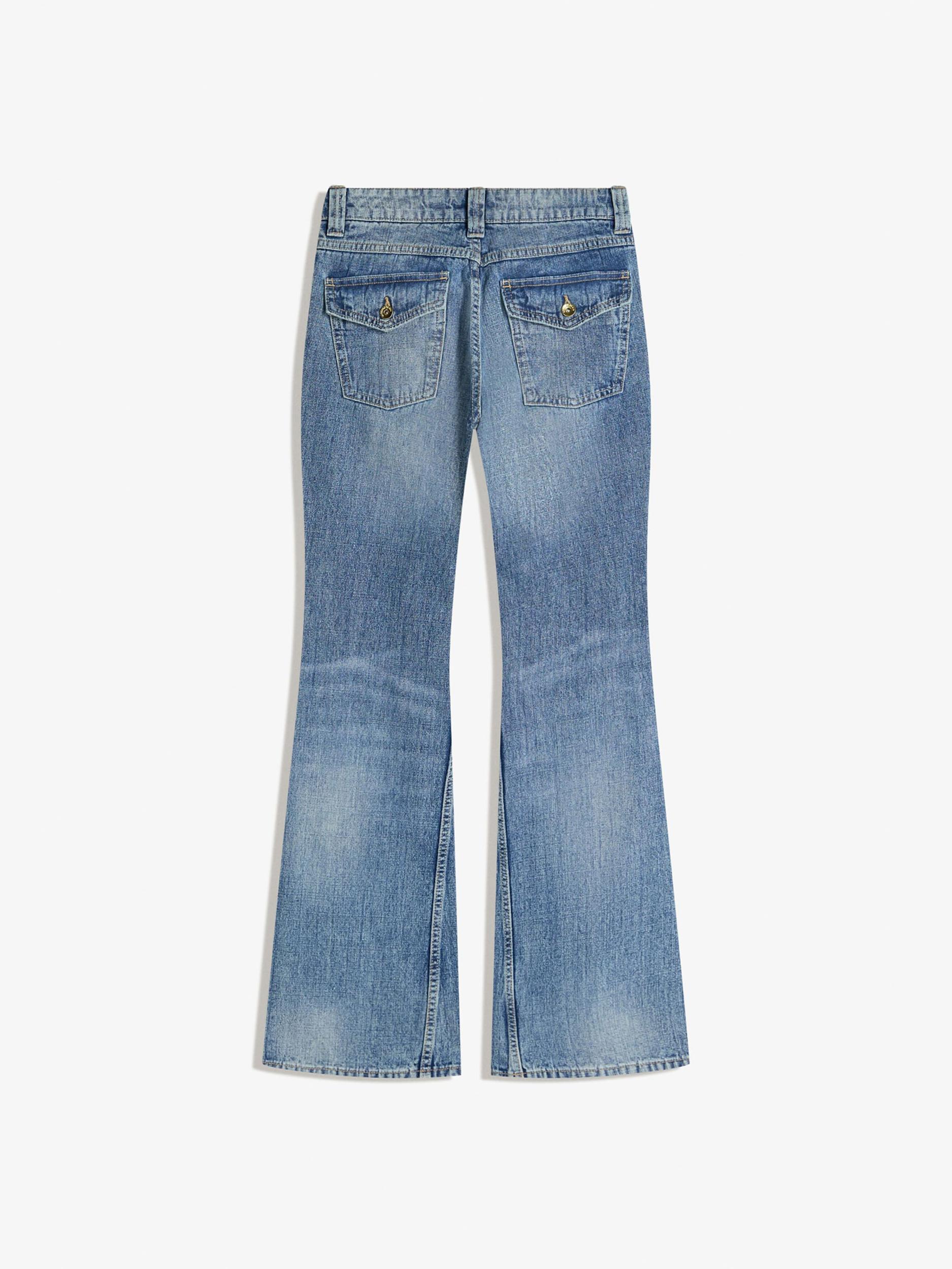 Bershka Kavbojke temno modra