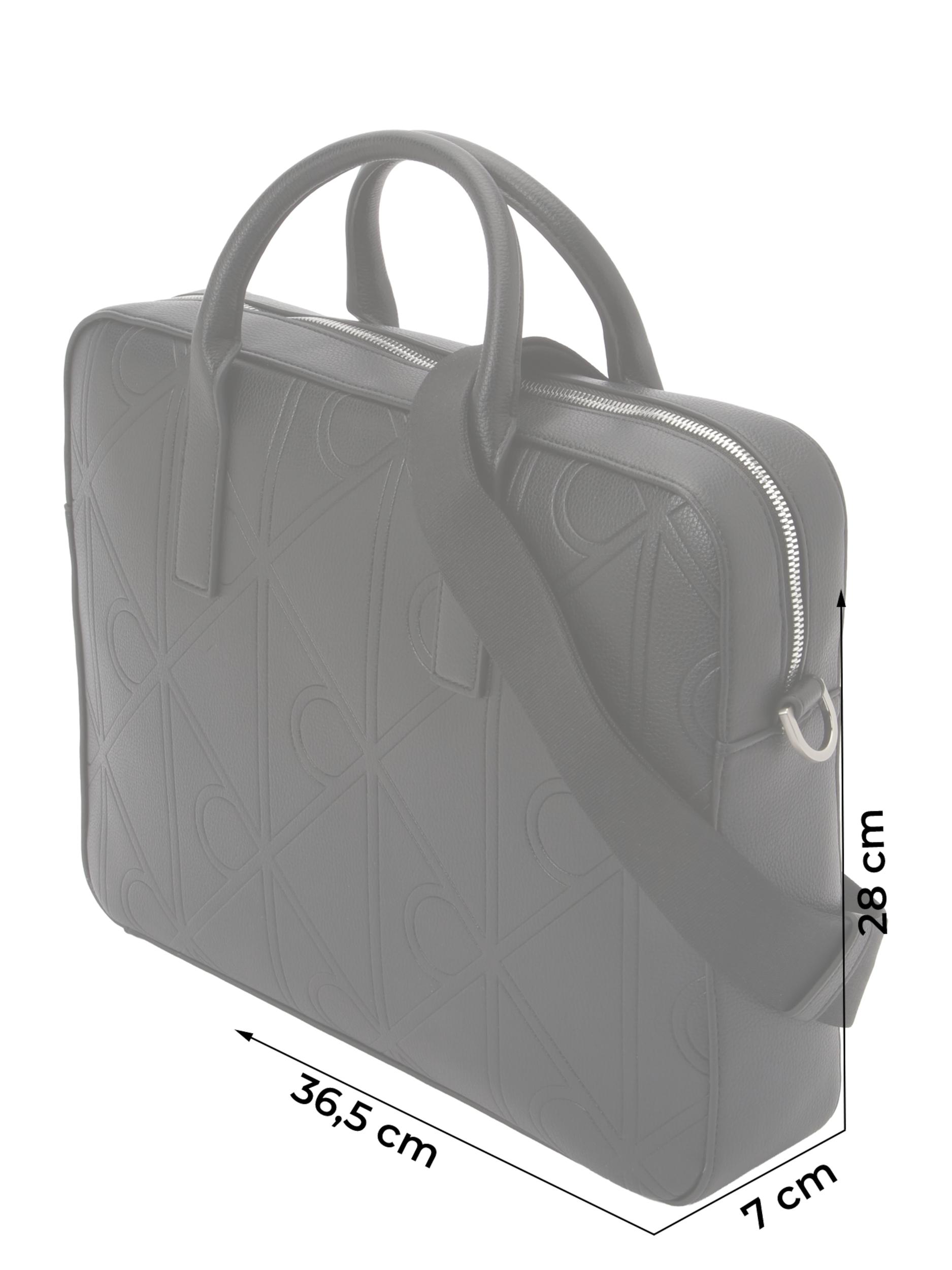 Calvin Klein Aktovka 'EMBOSS COMMUTER' črna