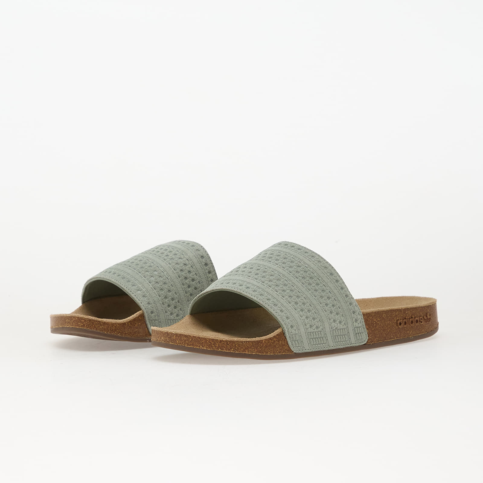 adidas Originals adidas Adilette Rs Silver Green/ Cardboard/ Gum5