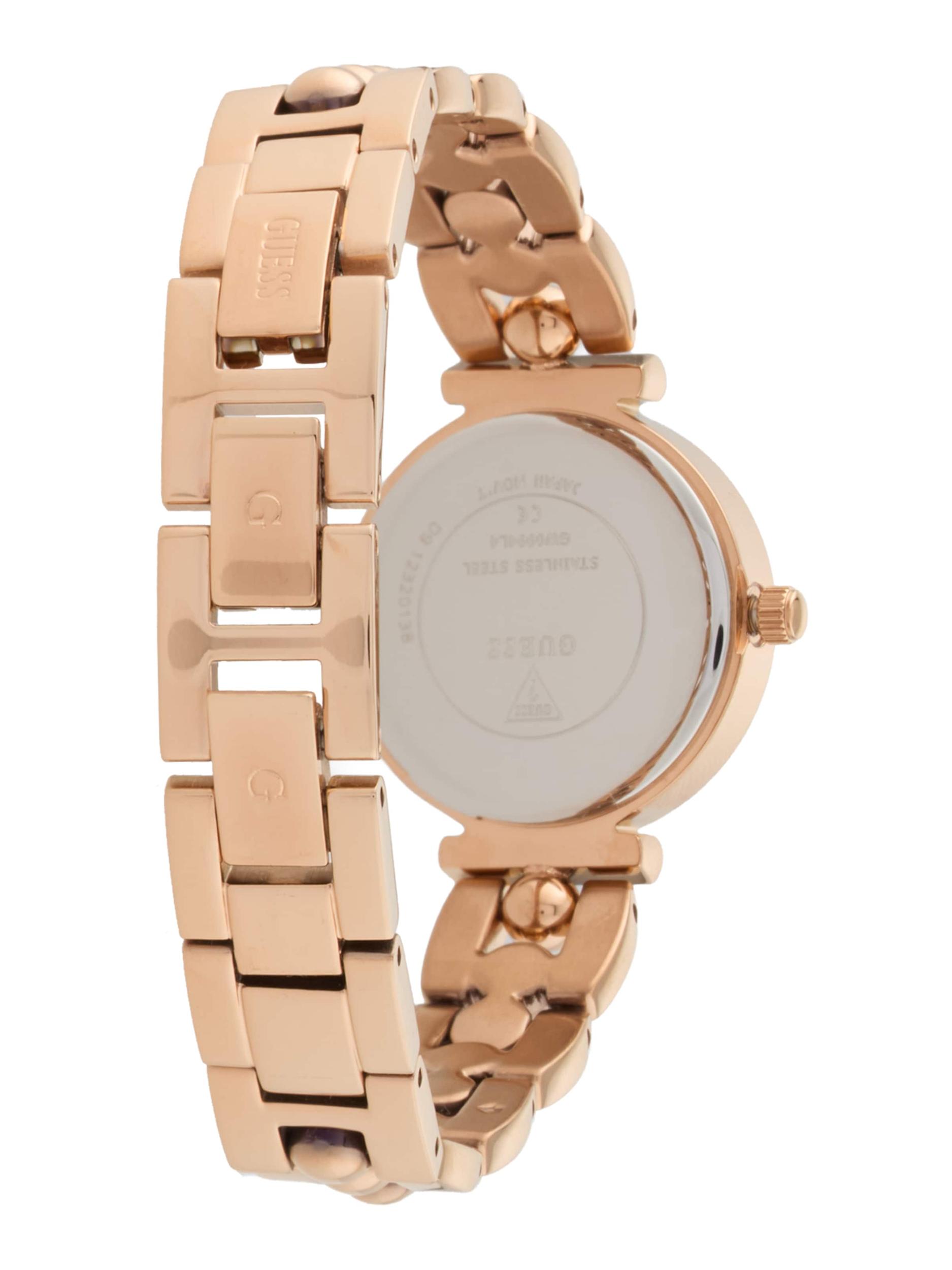 GUESS Analogna ura 'LEENA' rožnato zlata