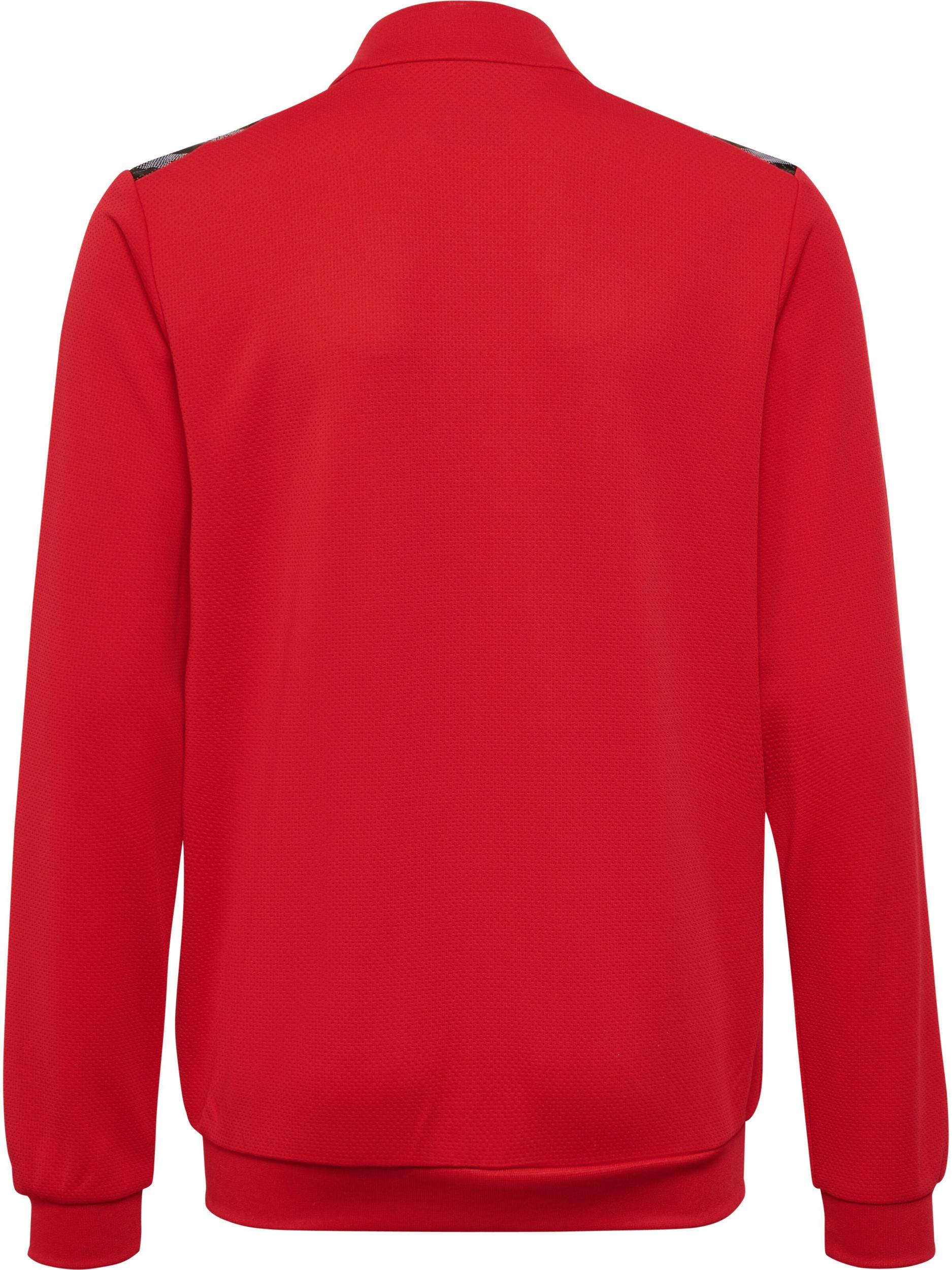 Hummel Športna jopa na zadrgo 'Authentic' brusnica / črna / bela