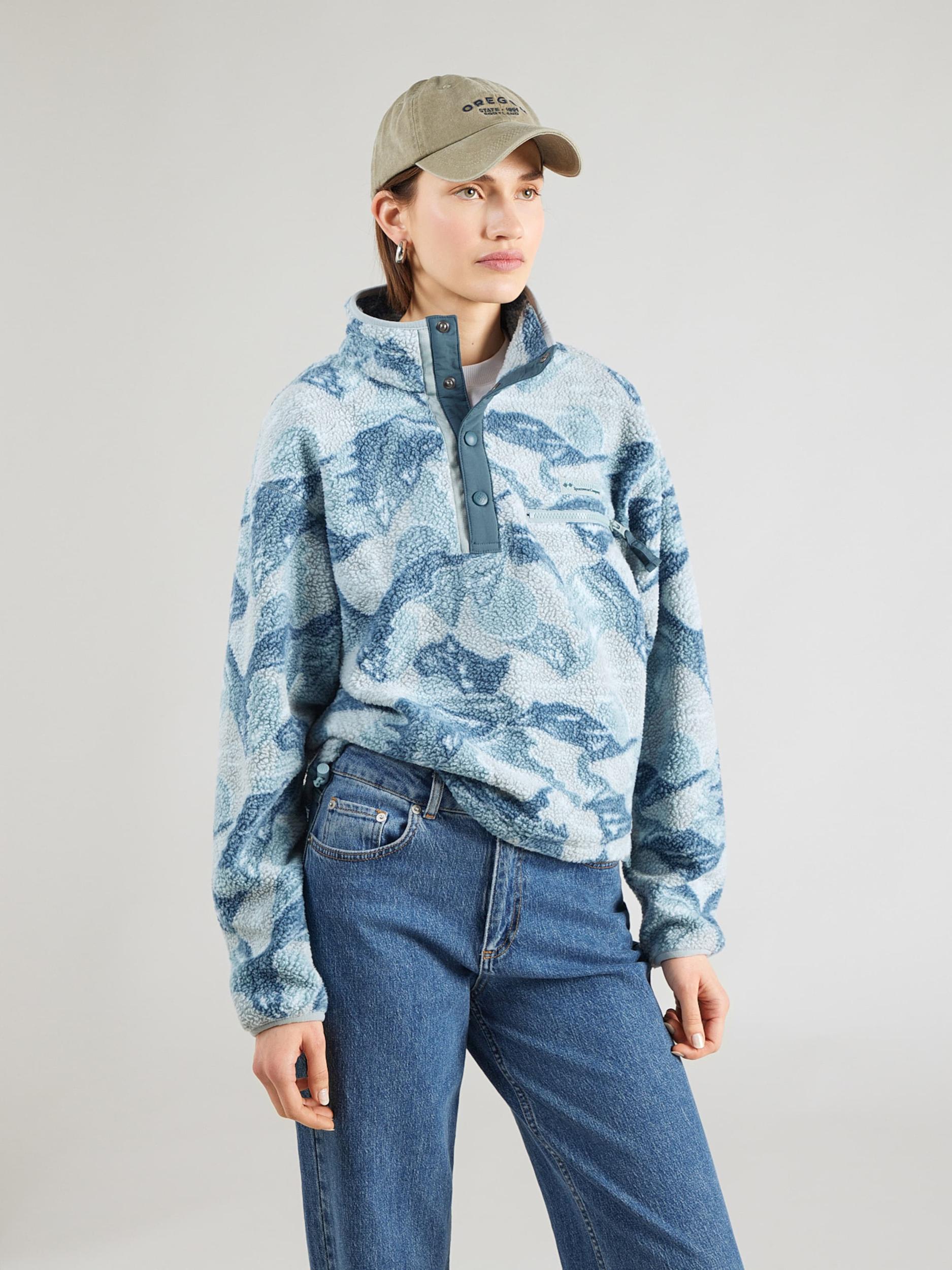 COLUMBIA Športen pulover 'Helvetia II' modra / voda / temno modra