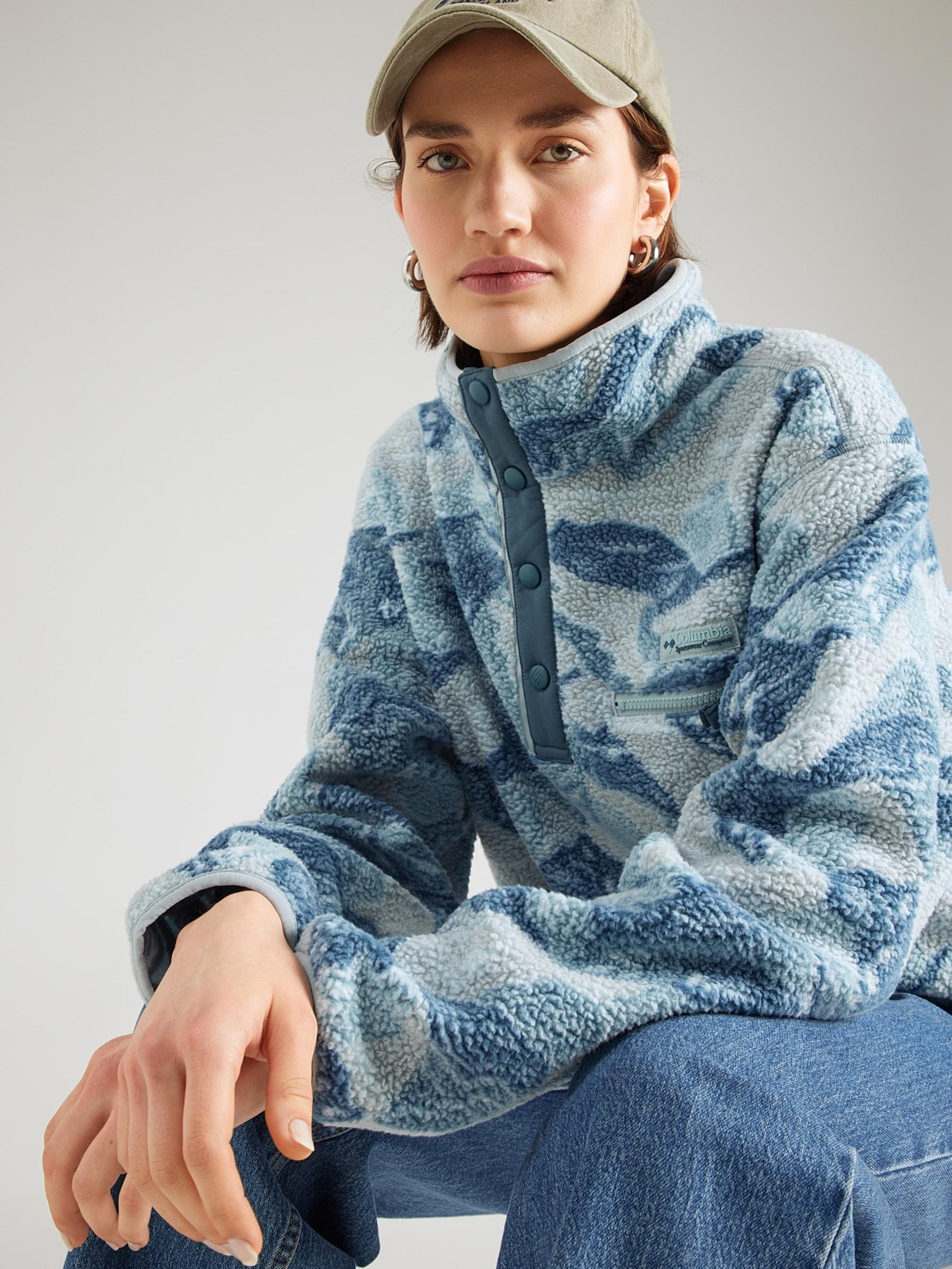 COLUMBIA Športen pulover 'Helvetia II' modra / voda / temno modra