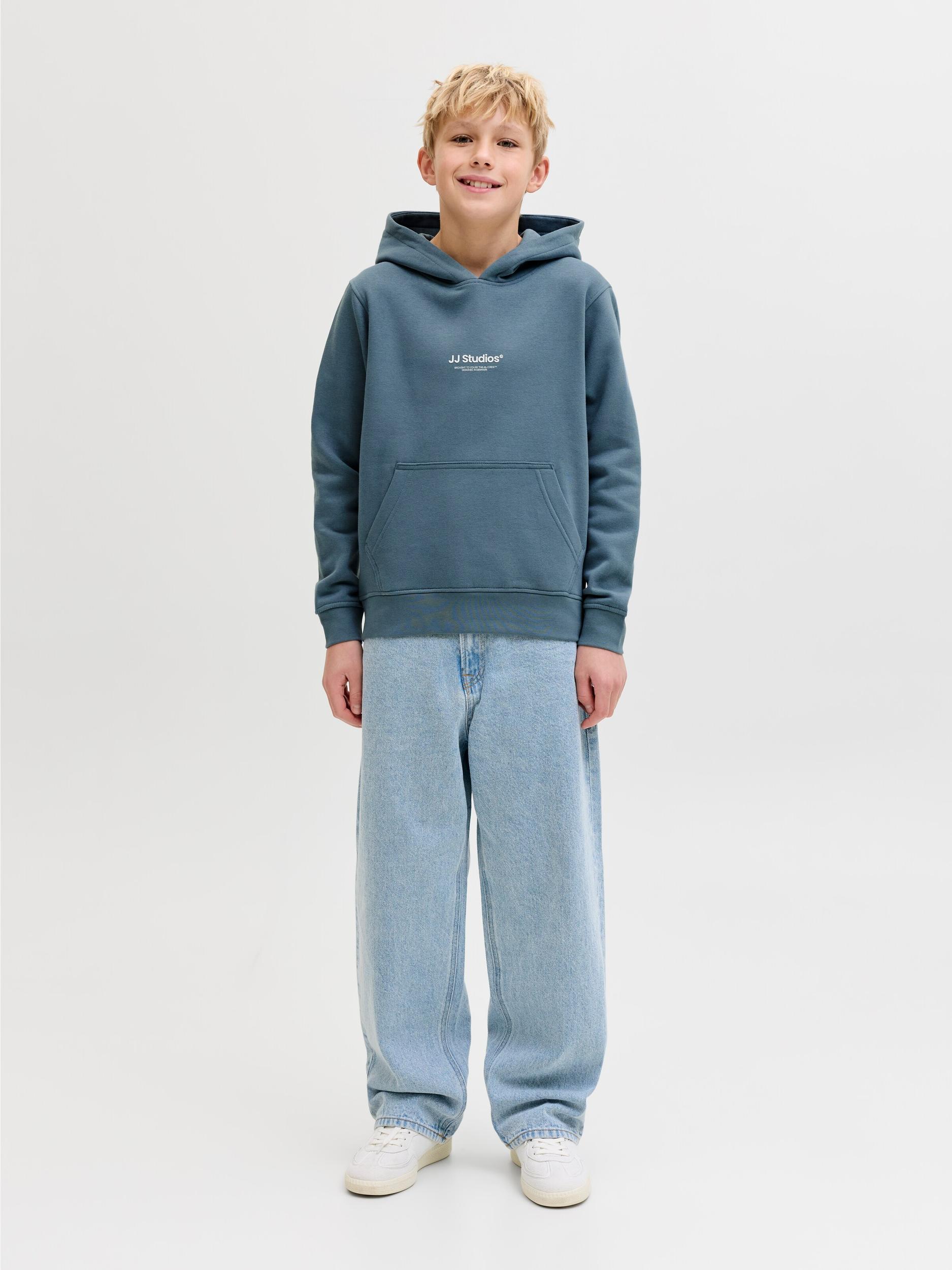 Jack & Jones Junior Majica 'JJESoho' mornarska / bela