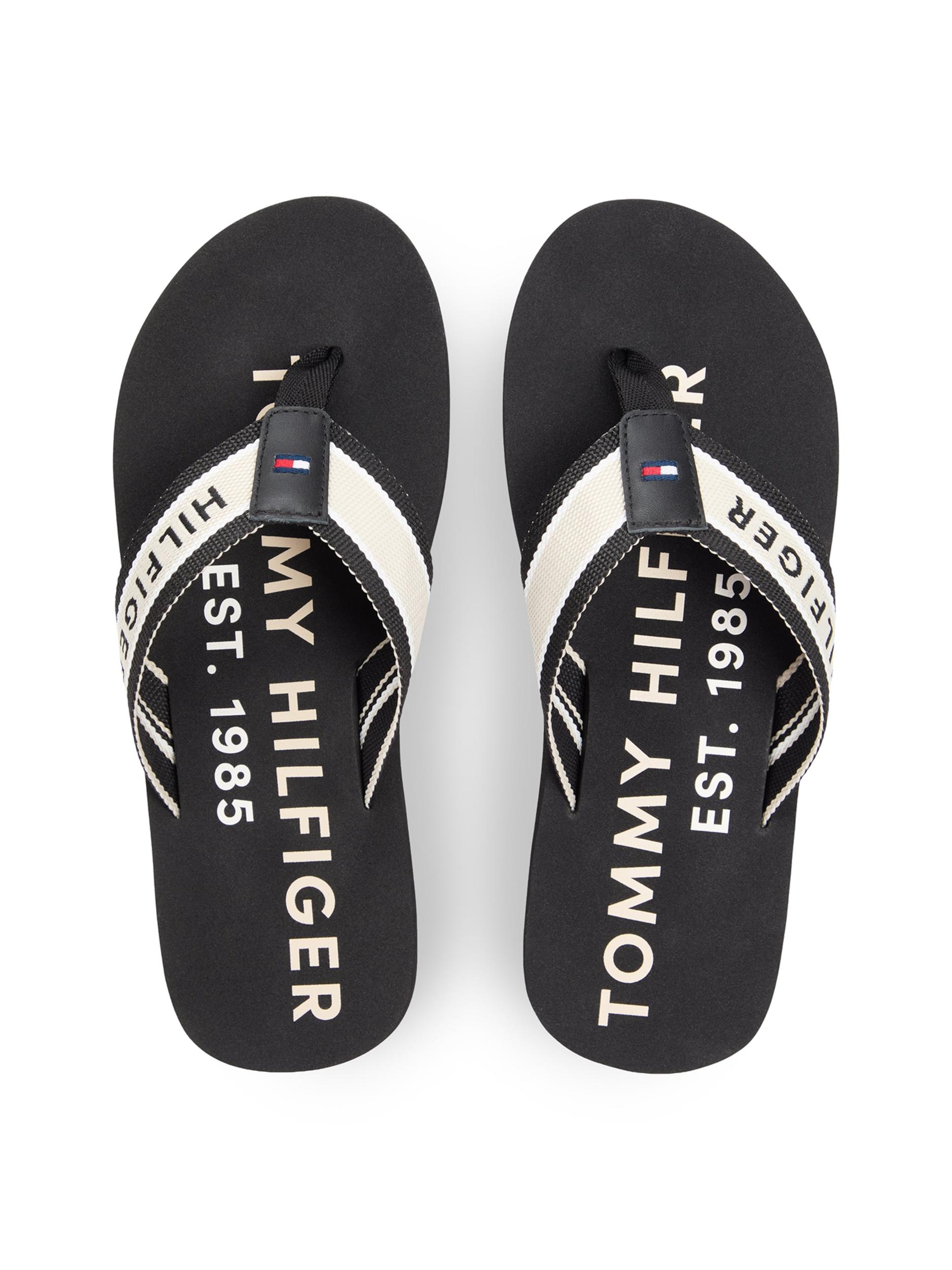 TOMMY HILFIGER Japonke črna / bela