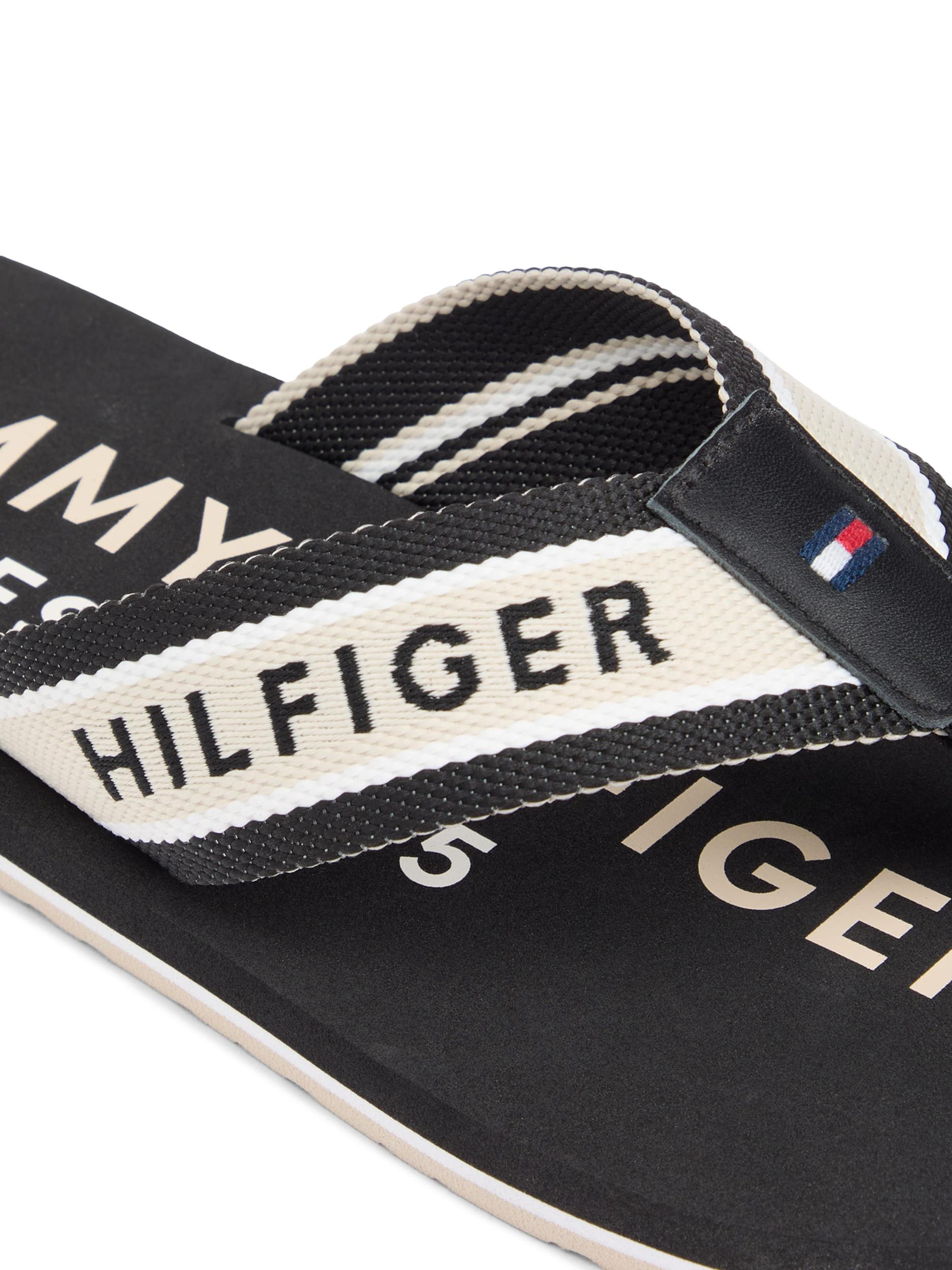TOMMY HILFIGER Japonke črna / bela