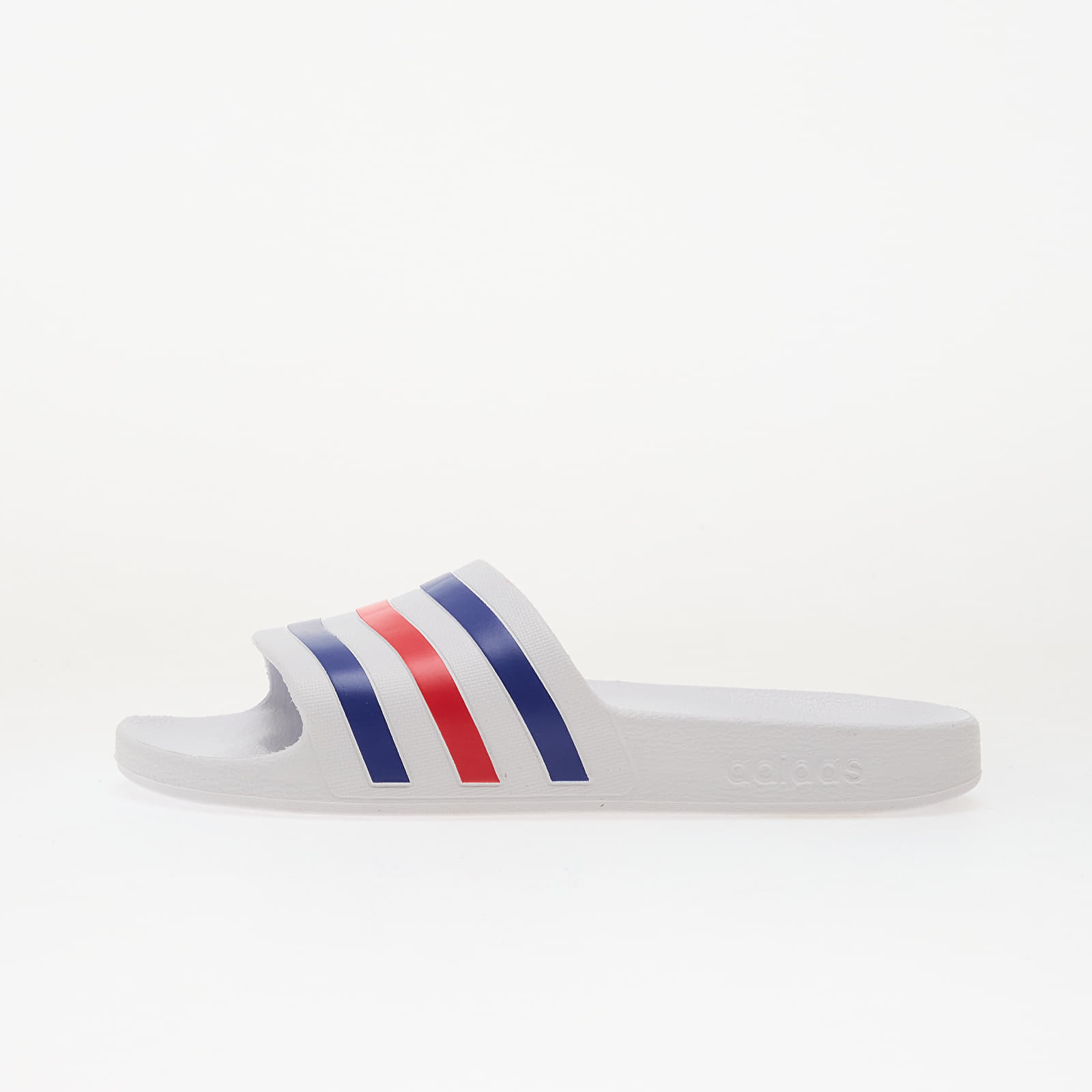 adidas Originals adidas Adilette Aqua Slides Ftwr White/ Pure Ruby/ Semi Lucid Blue