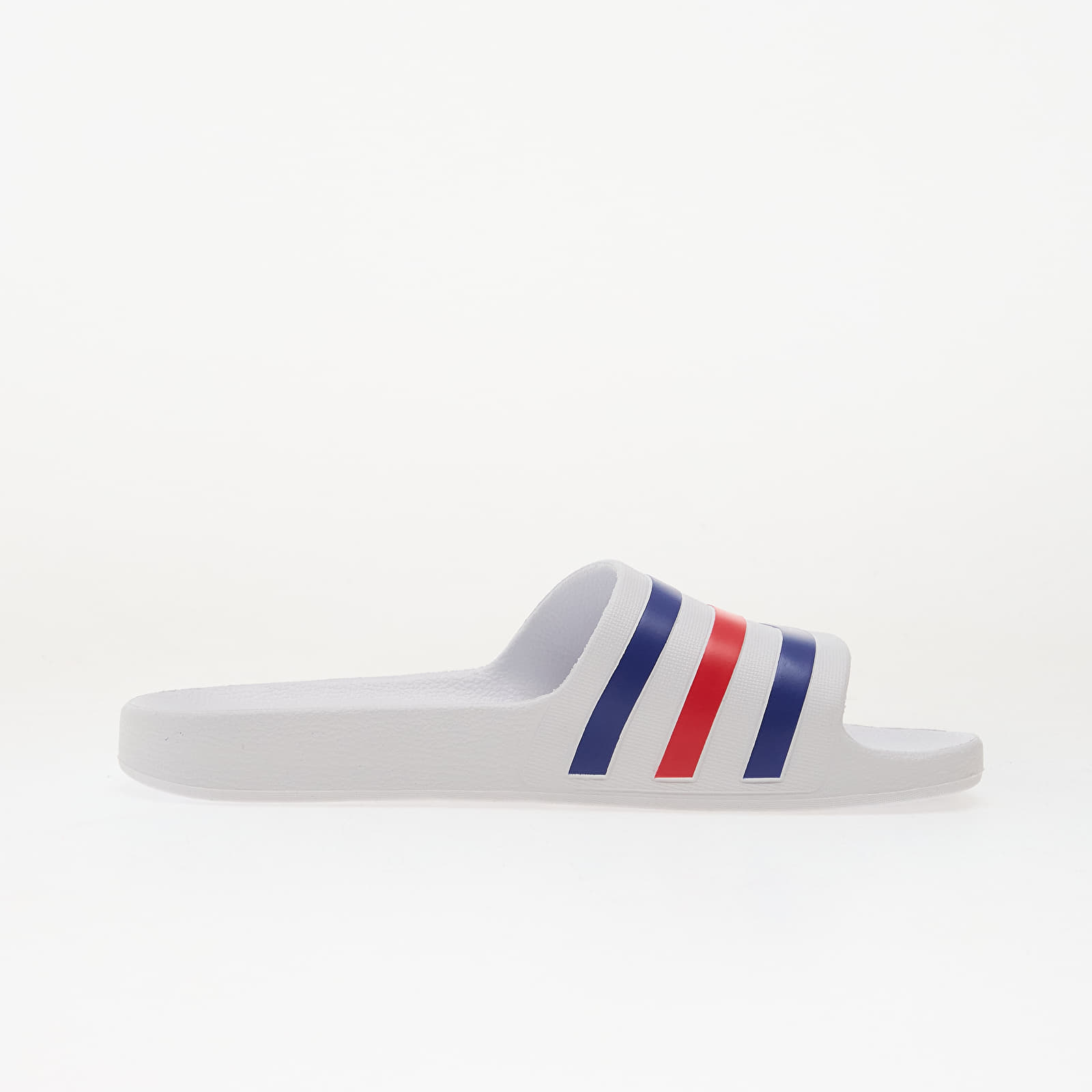 adidas Originals adidas Adilette Aqua Slides Ftwr White/ Pure Ruby/ Semi Lucid Blue