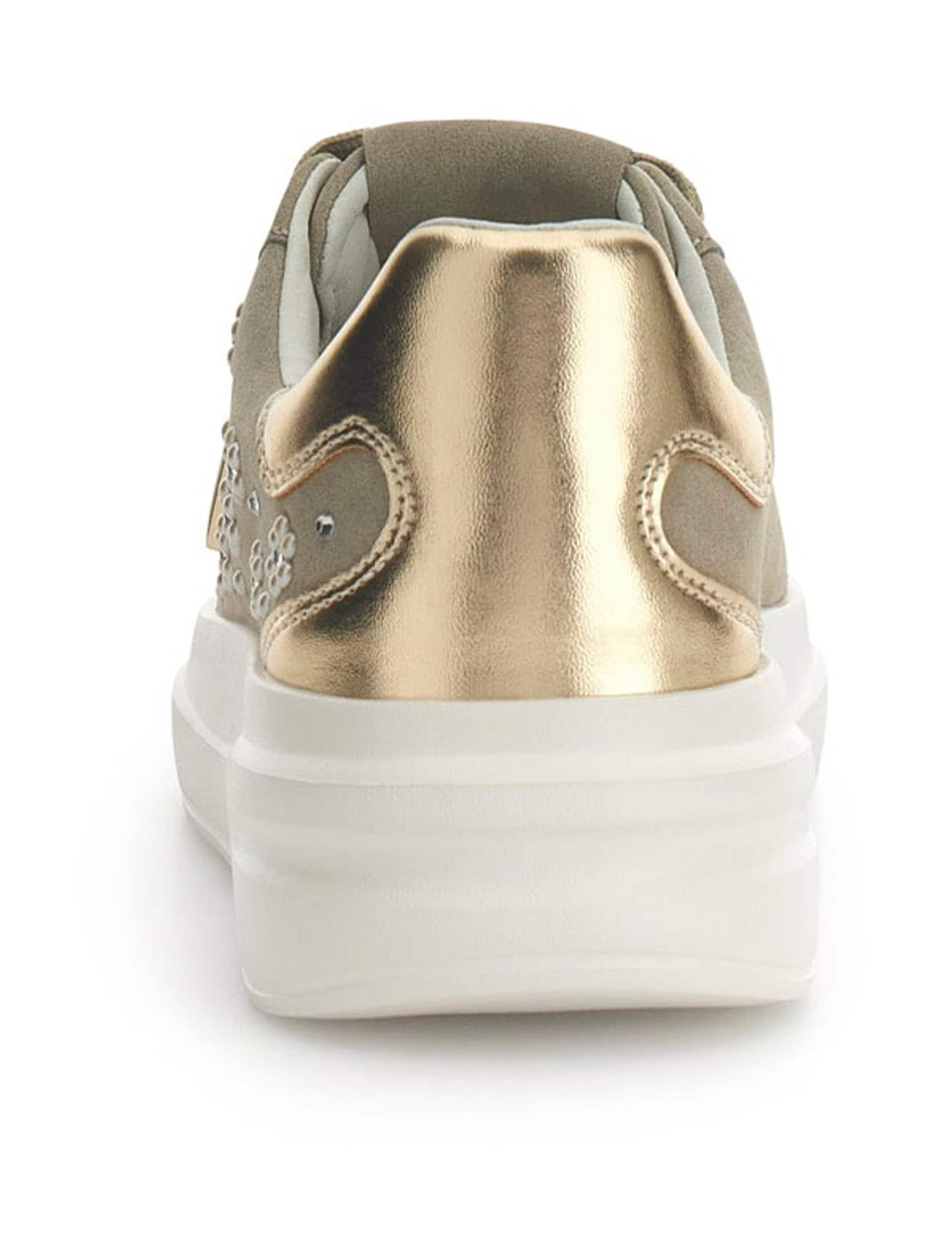 GUESS Nizke superge 'ELBINA12' zlata / temno siva / transparentna / biserno bela