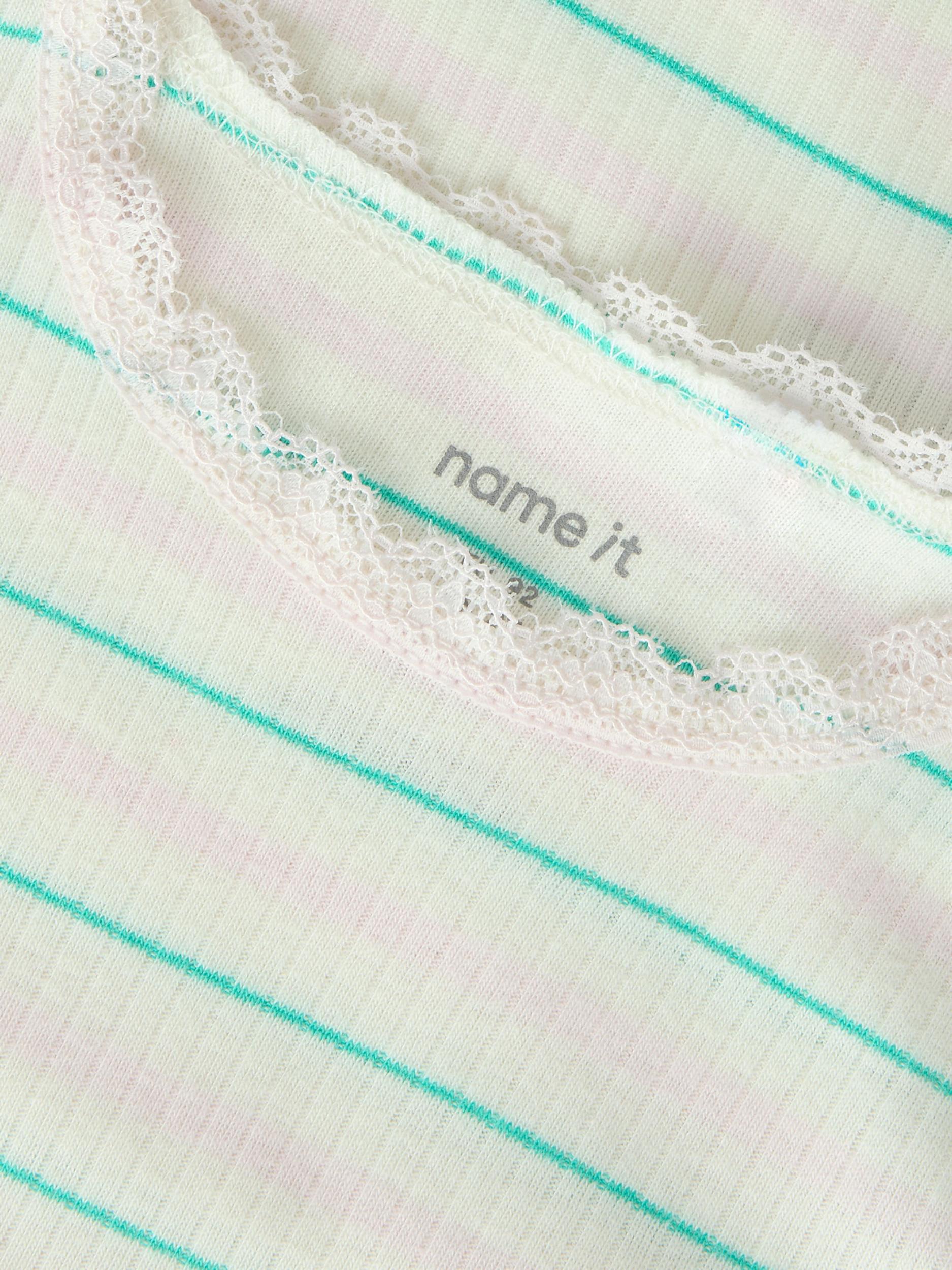 NAME IT Majica kremna / zelena / pastelno roza