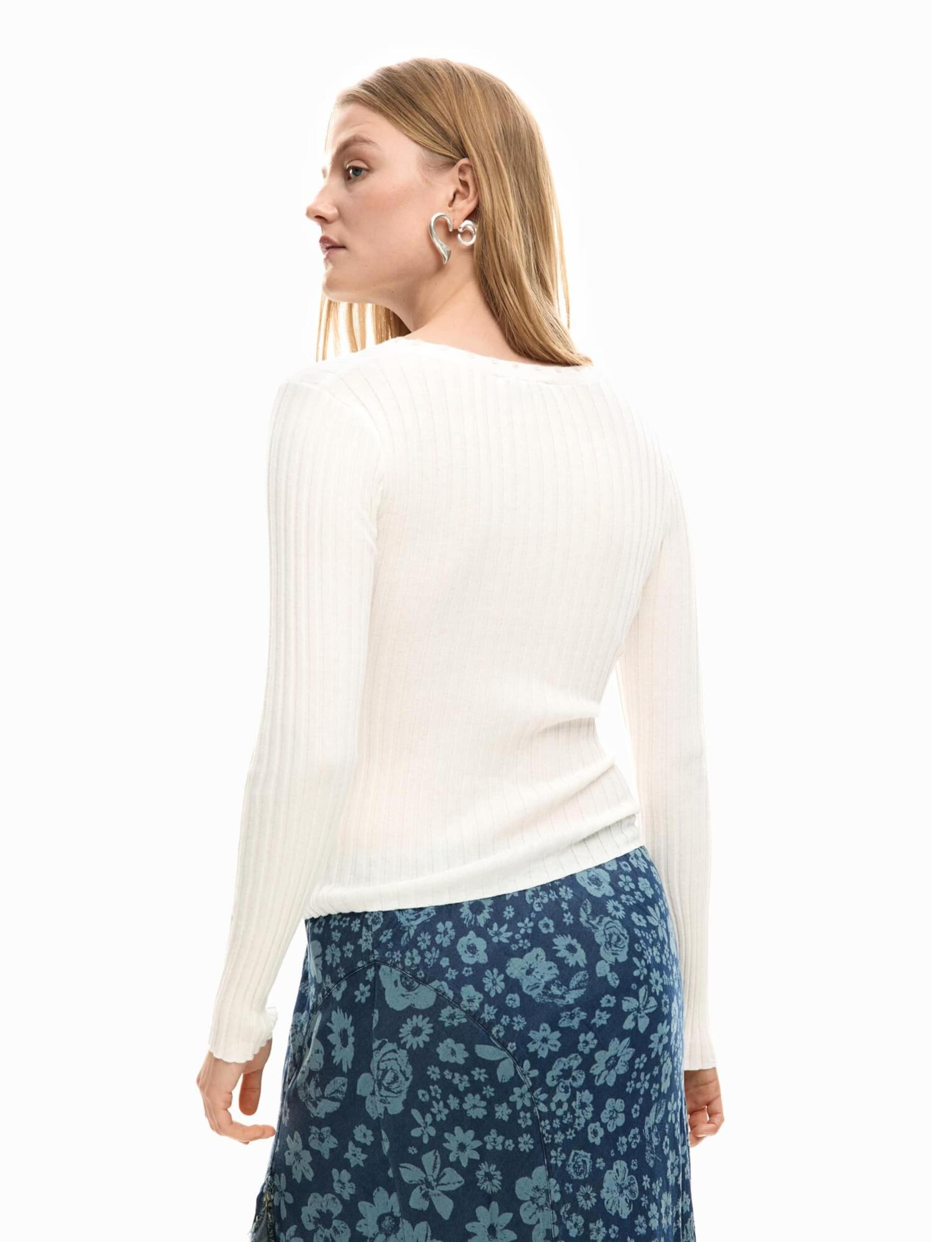 Desigual Majica mauve / bela