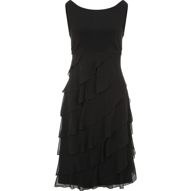 SWING Koktejl obleka črna