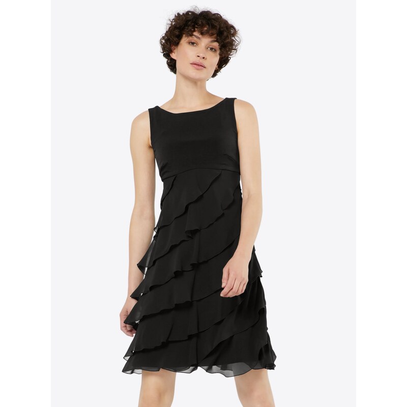 SWING Koktejl obleka črna