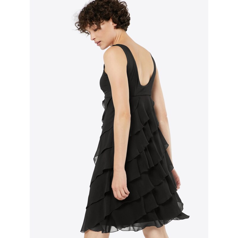 SWING Koktejl obleka črna