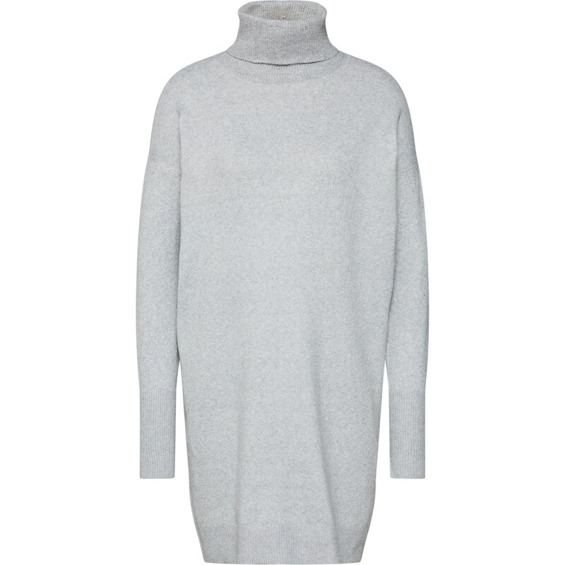 VERO MODA Pletena obleka svetlo siva