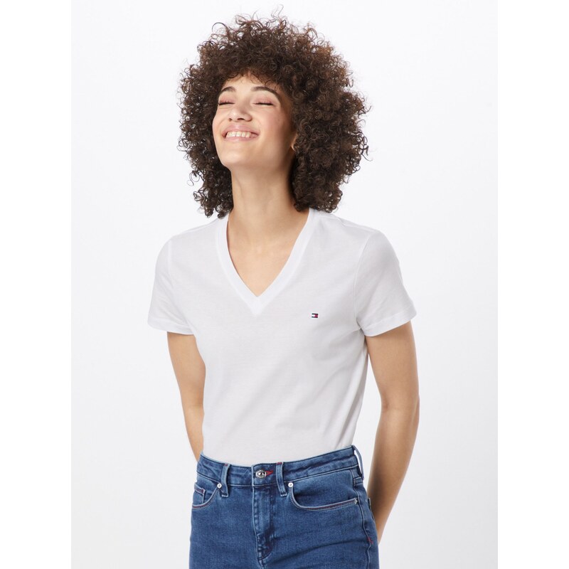 TOMMY HILFIGER Majica mornarska / rdeča / bela