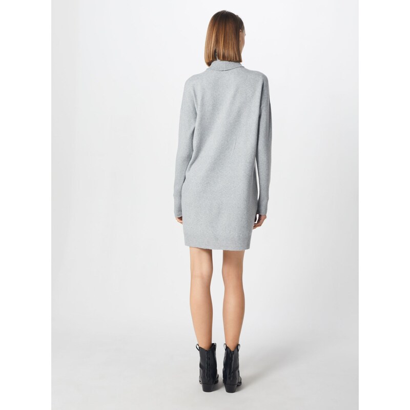 VERO MODA Pletena obleka svetlo siva