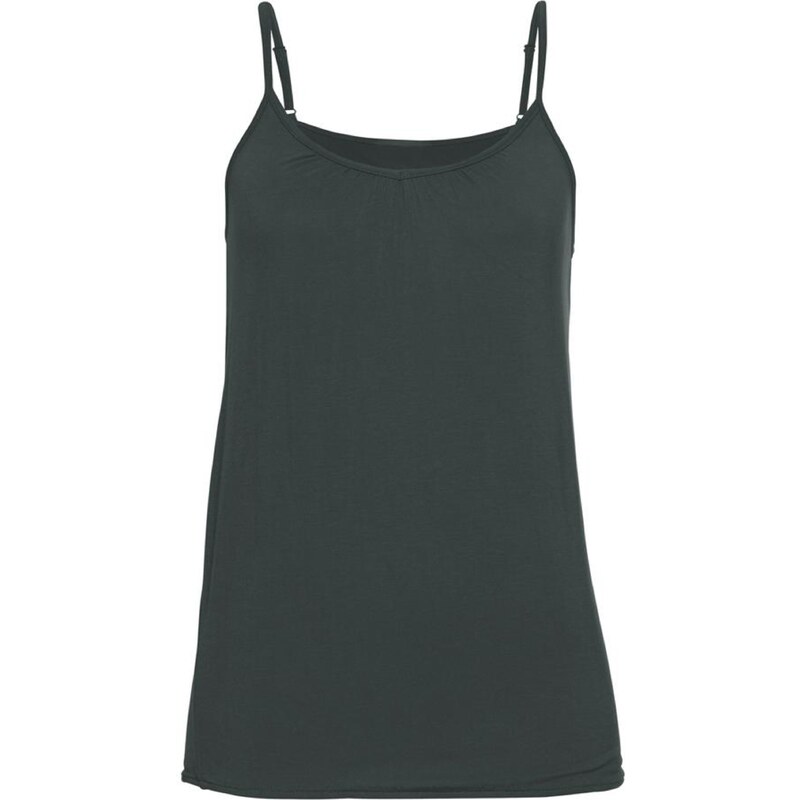 LASCANA Top temno zelena / naravno bela