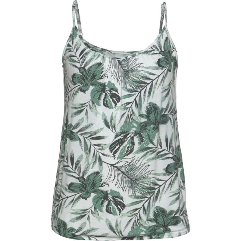 LASCANA Top temno zelena / naravno bela