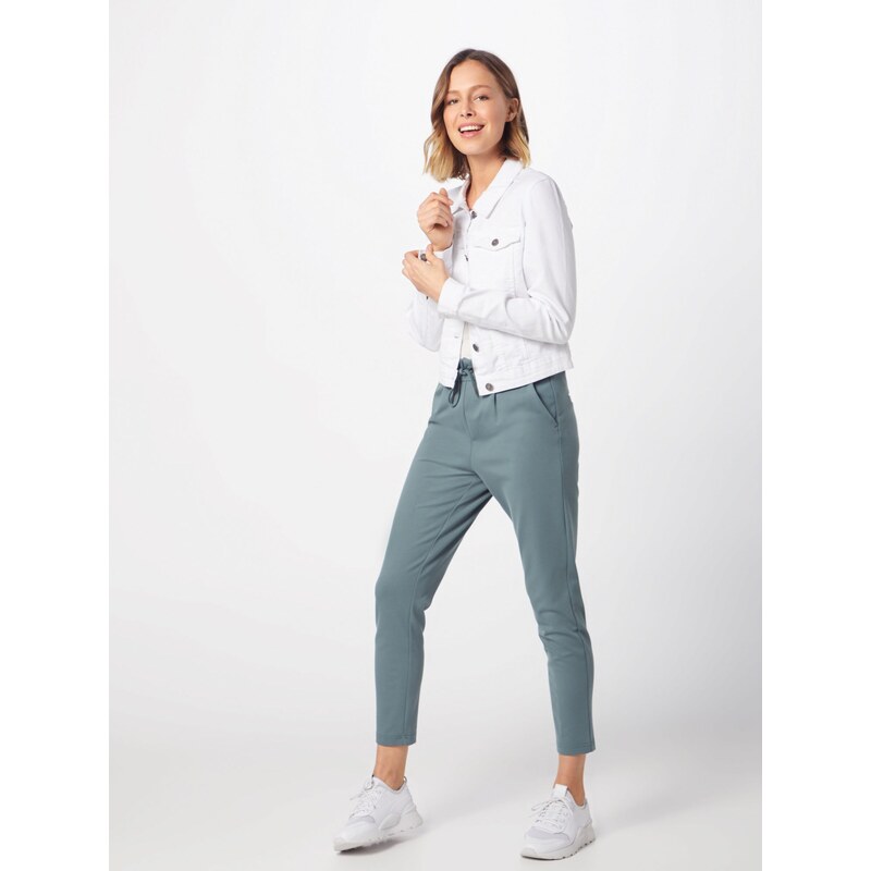 ONLY Hlače z naborki 'Poptrash' žad