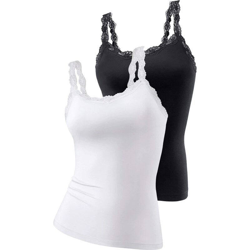 LASCANA Top črna / bela