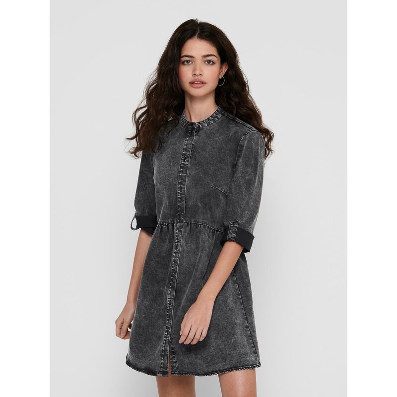 ONLY Dolga srajca 'CHICAGO' temno siva