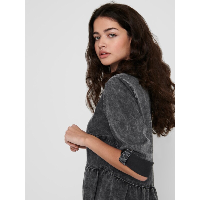 ONLY Dolga srajca 'CHICAGO' temno siva