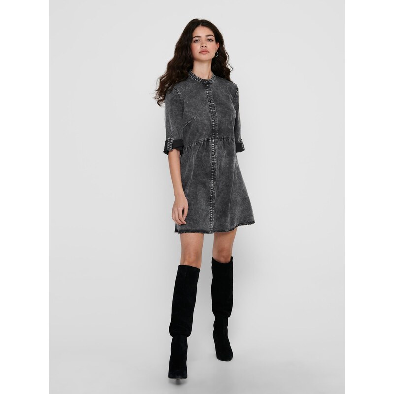 ONLY Dolga srajca 'CHICAGO' temno siva